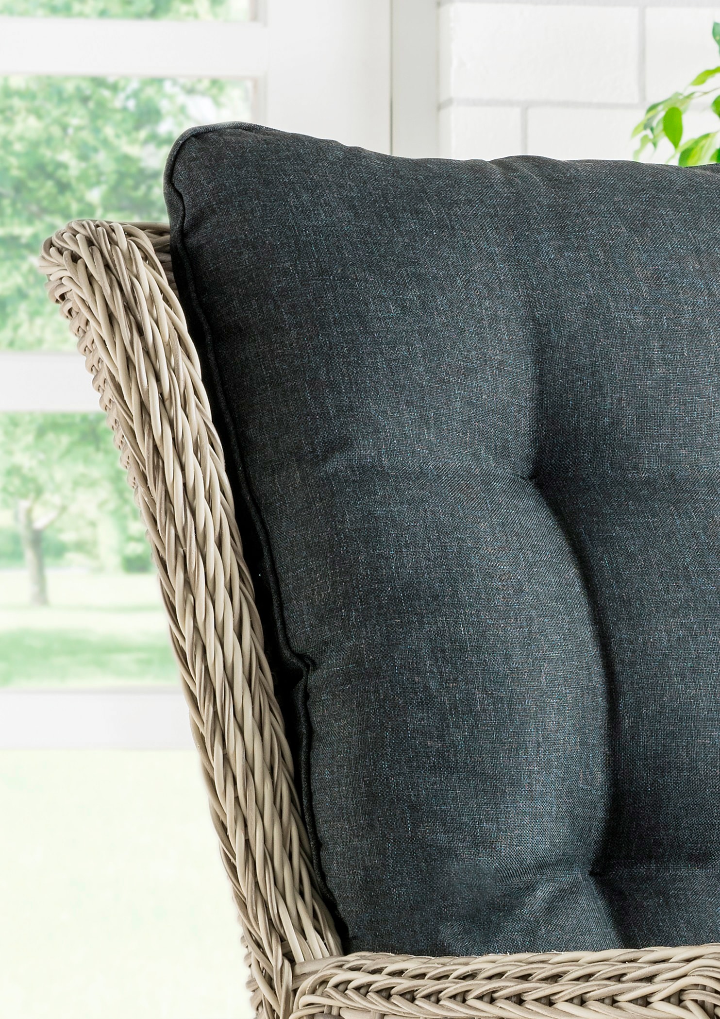 Destiny Gartenlounge-Set »CASA MERANO«, (4 tlg., 1x Sessel, 1x Beistelltisch, inkl. Auflagen), Aluminium, Polyrattan