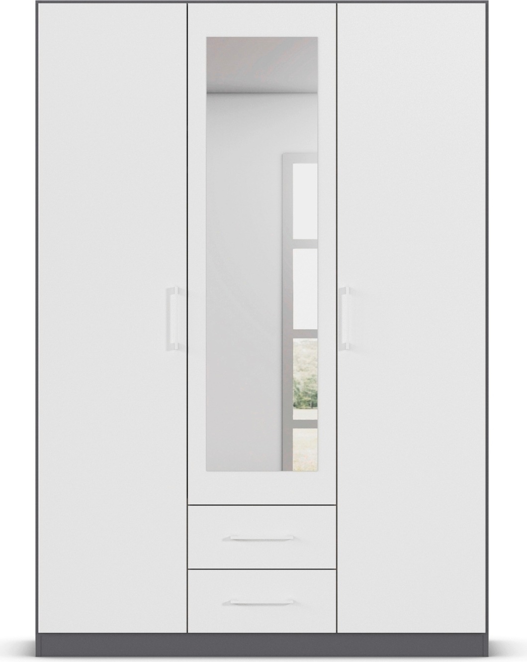 rauch Drehtürenschrank »Kleiderschrank Schrank Garderobe KREFELD optional mit Spiegel«, mit 3 Griff-Varianten, inkl. praktischen Schubladen MADE IN GERMANY