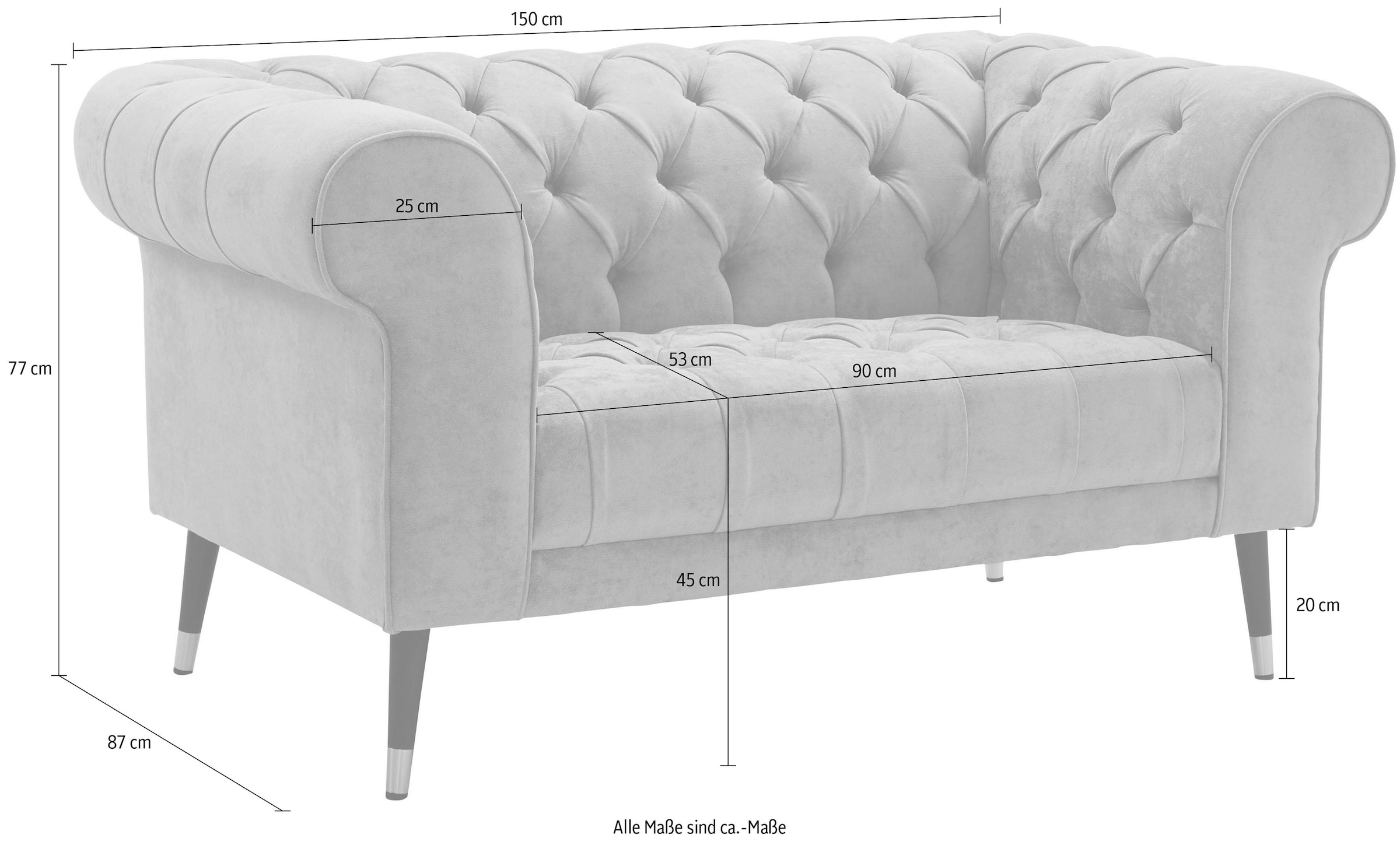 Guido Maria Kretschmer Home&Living Chesterfield-Sofa »Tinnum«