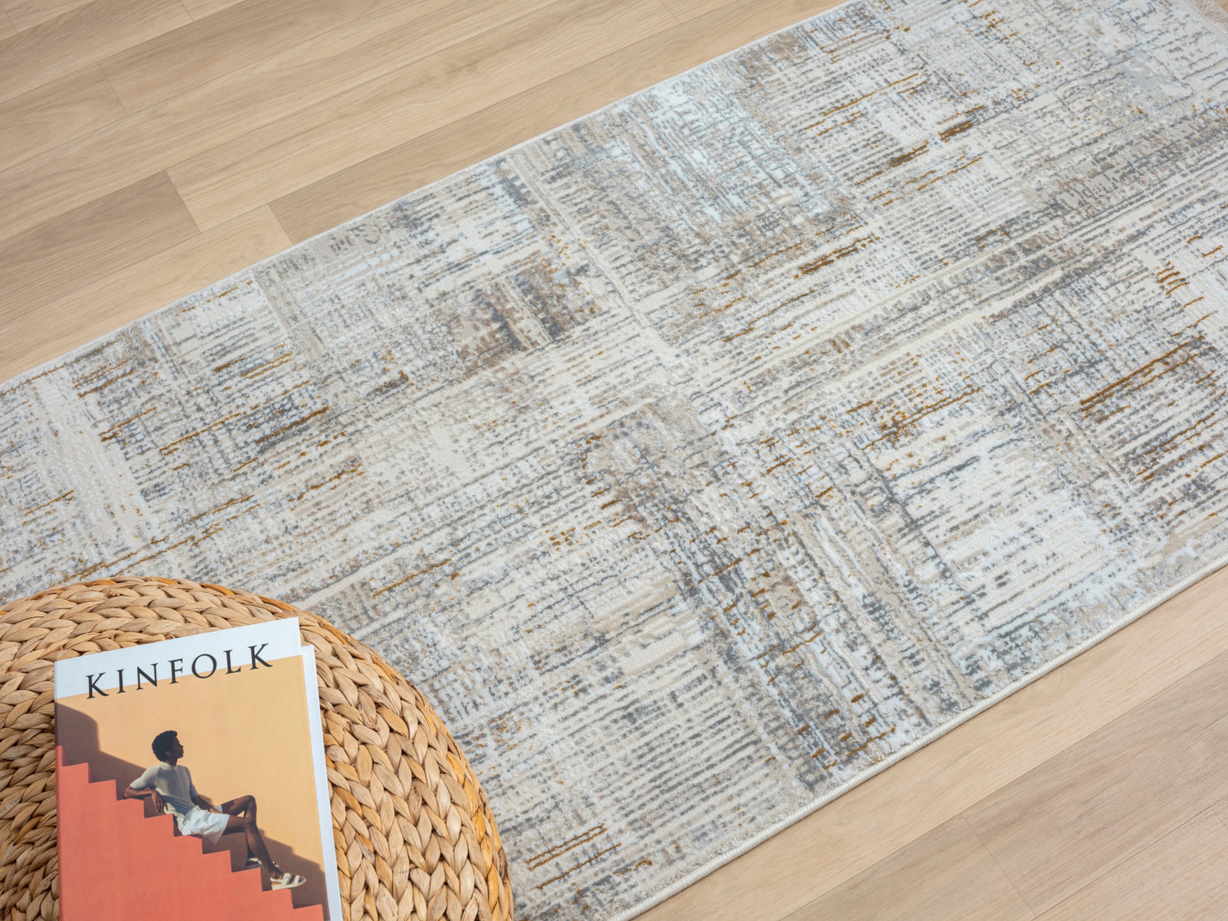 Myflair Möbel & Accessoires Teppich »My Taste«, rechteckig, 10 mm Höhe, Kurzflor, Retro-Design, besonders weich durch Microfaser, mit Fransen