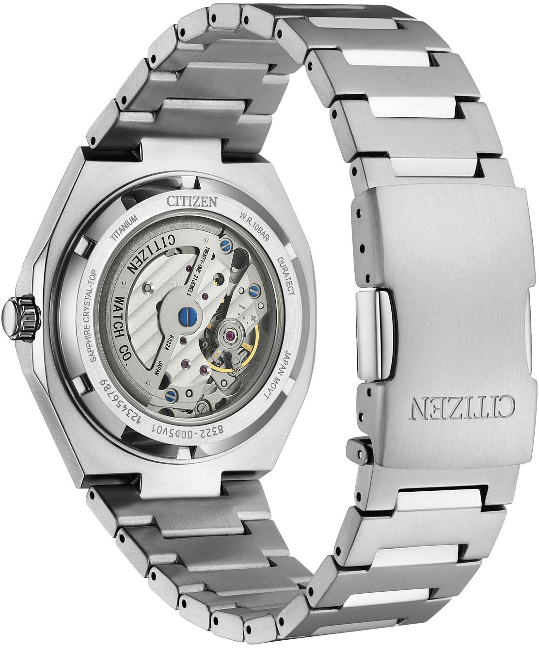 Citizen Automatikuhr »Super Titanium Zenshin 60«, Armbanduhr, Herren, Mechanische Uhr, Titan, analog, dezentrale Sekunde