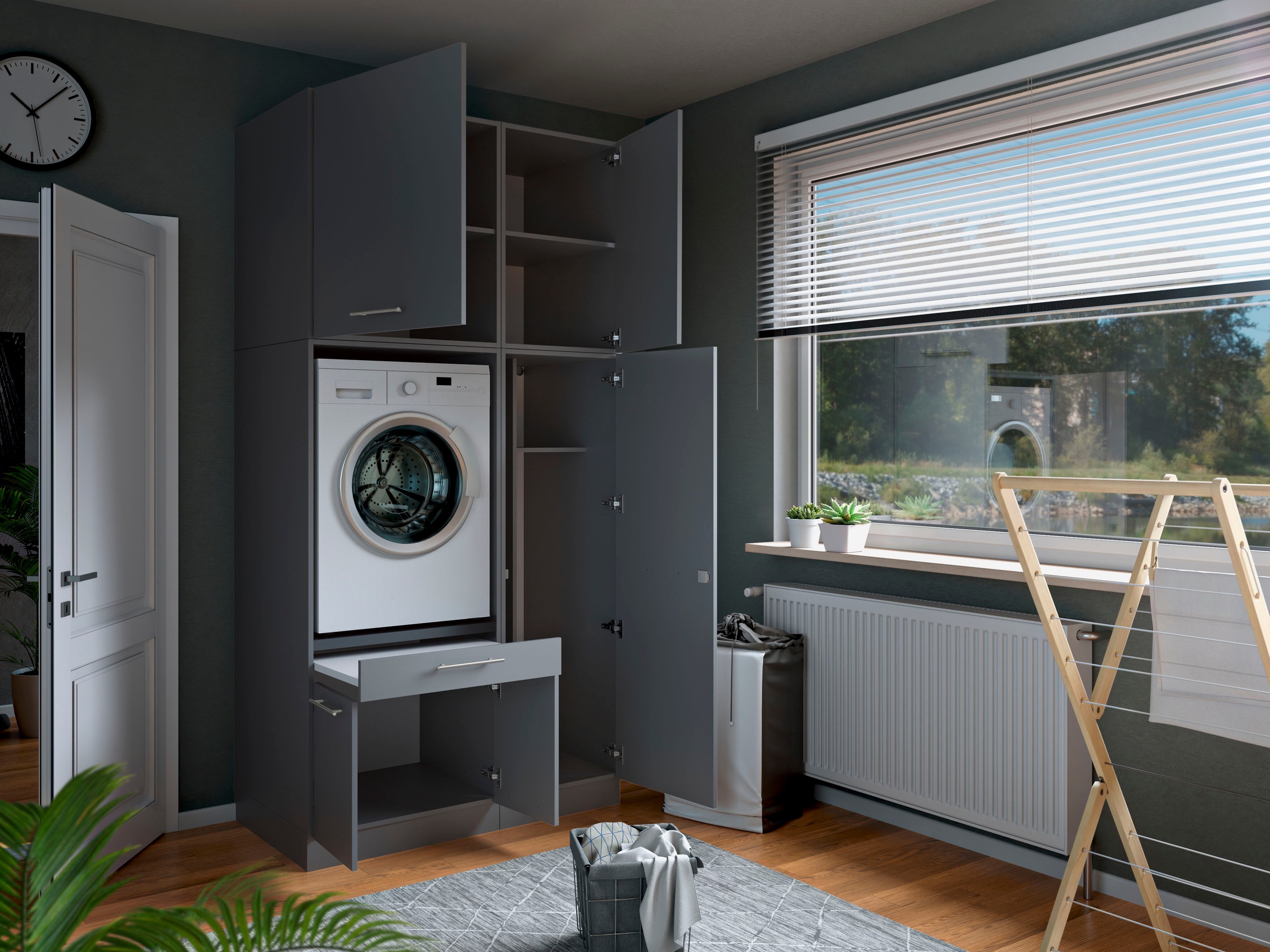 Laundreezy Mehrzweckschrank-Set »Laundreezy, 4-tlg. Mehrzweckschrank-Set B/H/T 118/238/68 cm« 4 Stk. tlg.