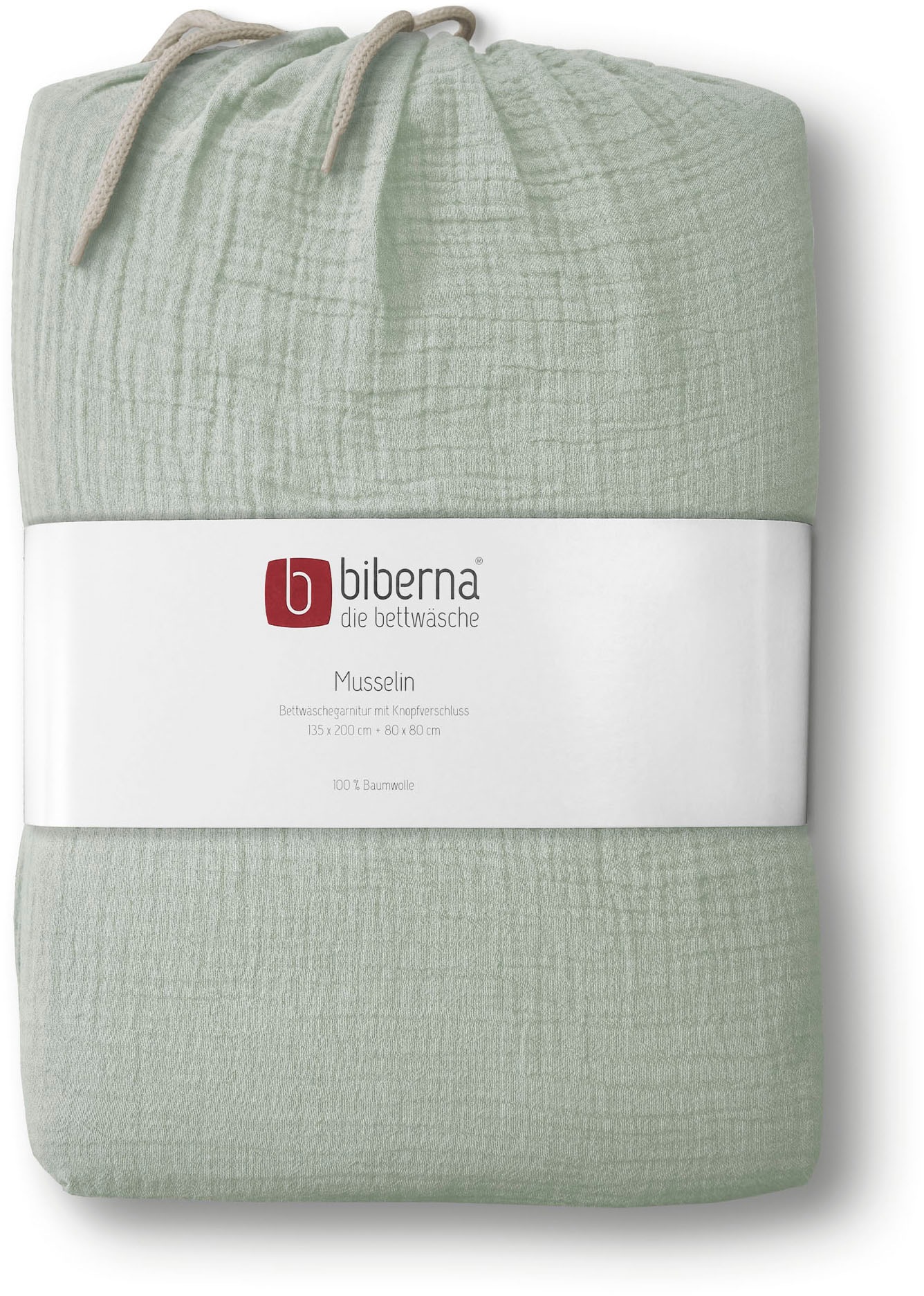 Biberna Bettwäsche »Thea«, (2 tlg.), feines, weiches + leichtes Gewebe aus 100% Baumwolle,Sommer