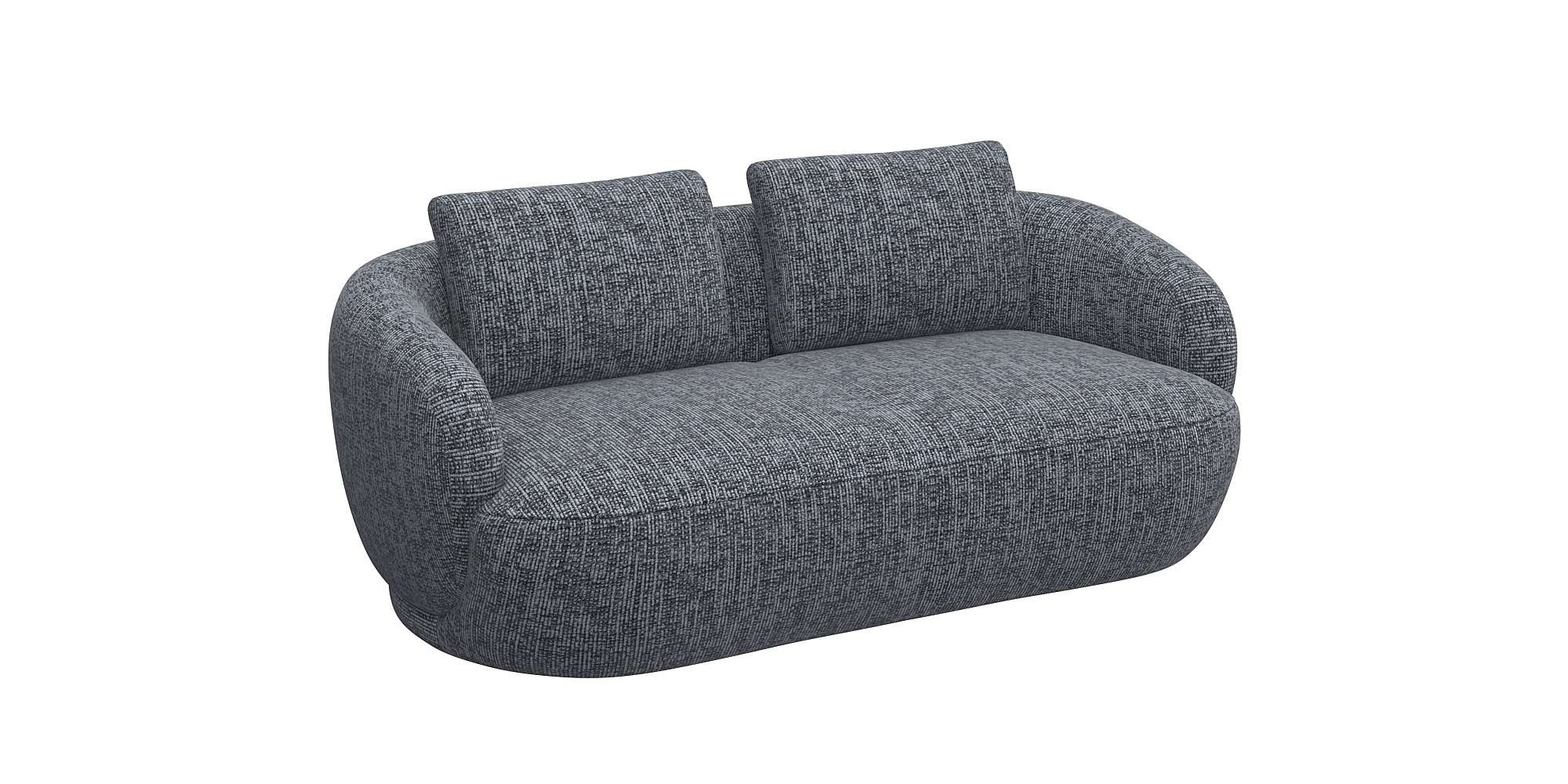 FLEXLUX 2,5-Sitzer »Torino, rund, Couch, Loveseat,«, Modernes, organisches Sofa-Design, Kaltschaum, Wellenunterfederung