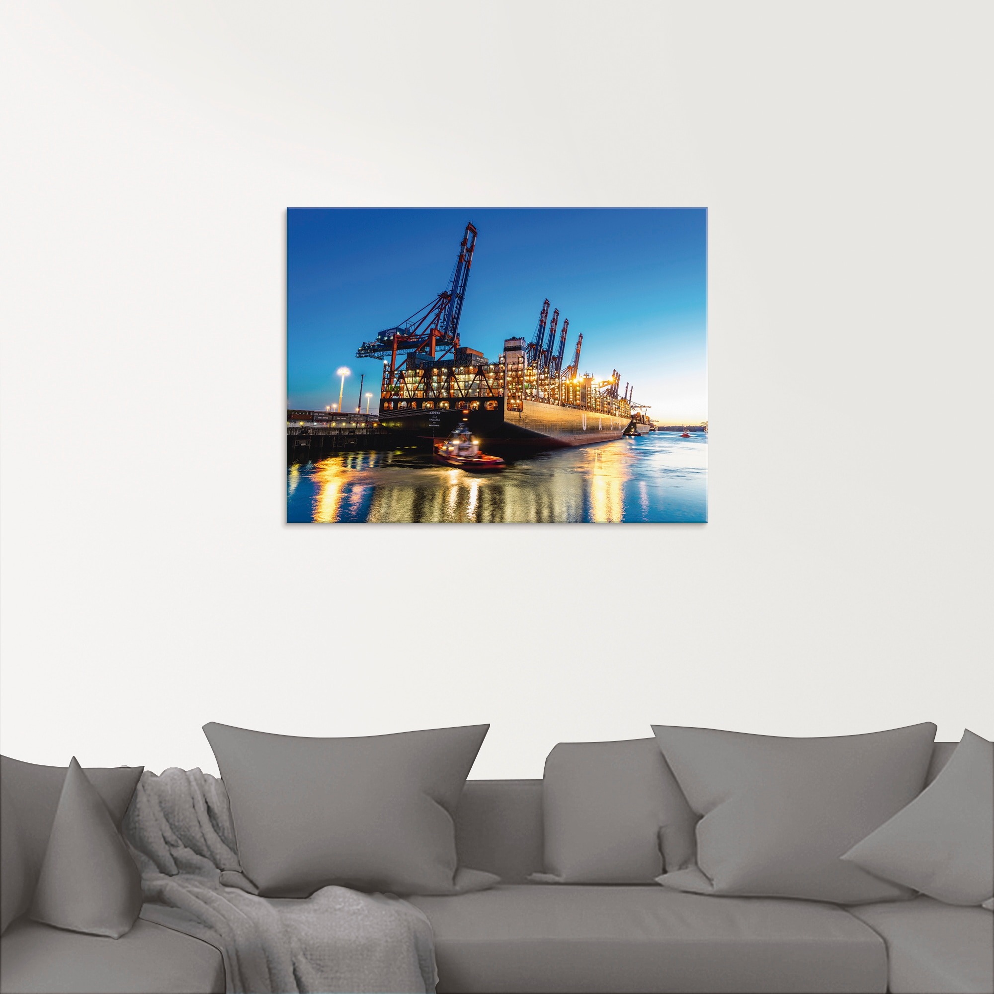 Artland Glasbild »Hamburg Hafen«, Deutschland, (1 St.), in verschiedenen Größen