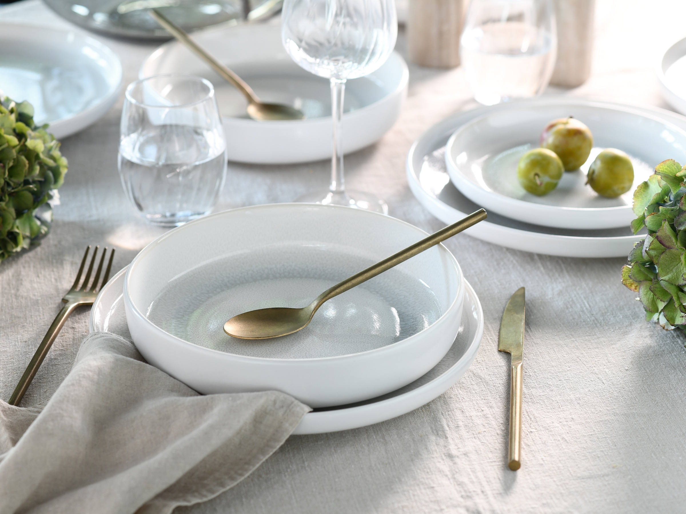 OTTO home Tafelservice »modernes Geschirr-Set, Service Lykk« hohe Haltbarkeit, spülmaschinen- & mikrowellengeeignet, Reaktivglasur