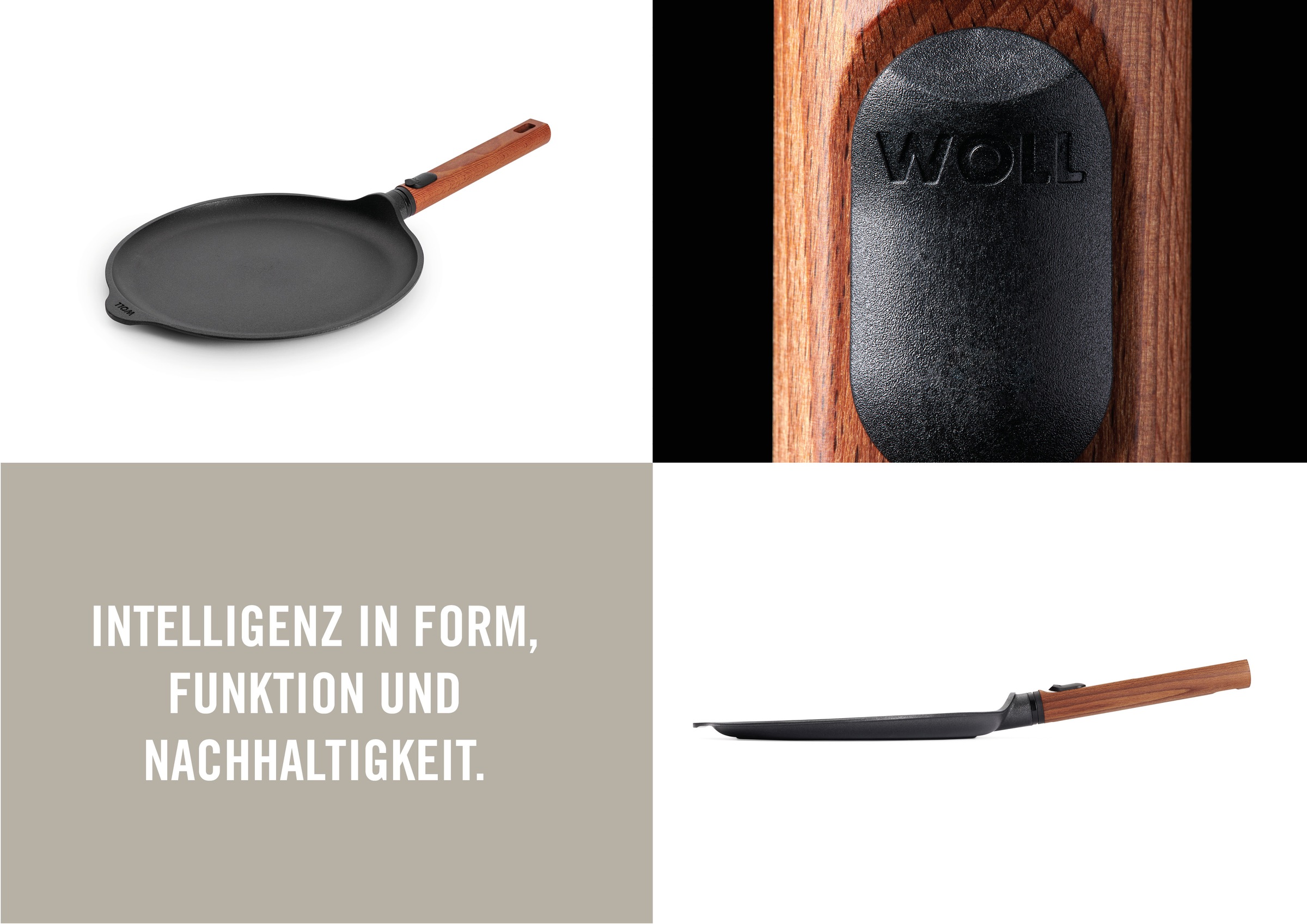 WOLL Crêpepfanne »Eco Logic QXR Guss-Crêpespfanne«, Aluminiumguss, (1 tlg.), PFAS-freie Diamond-QXR - Beschichtung