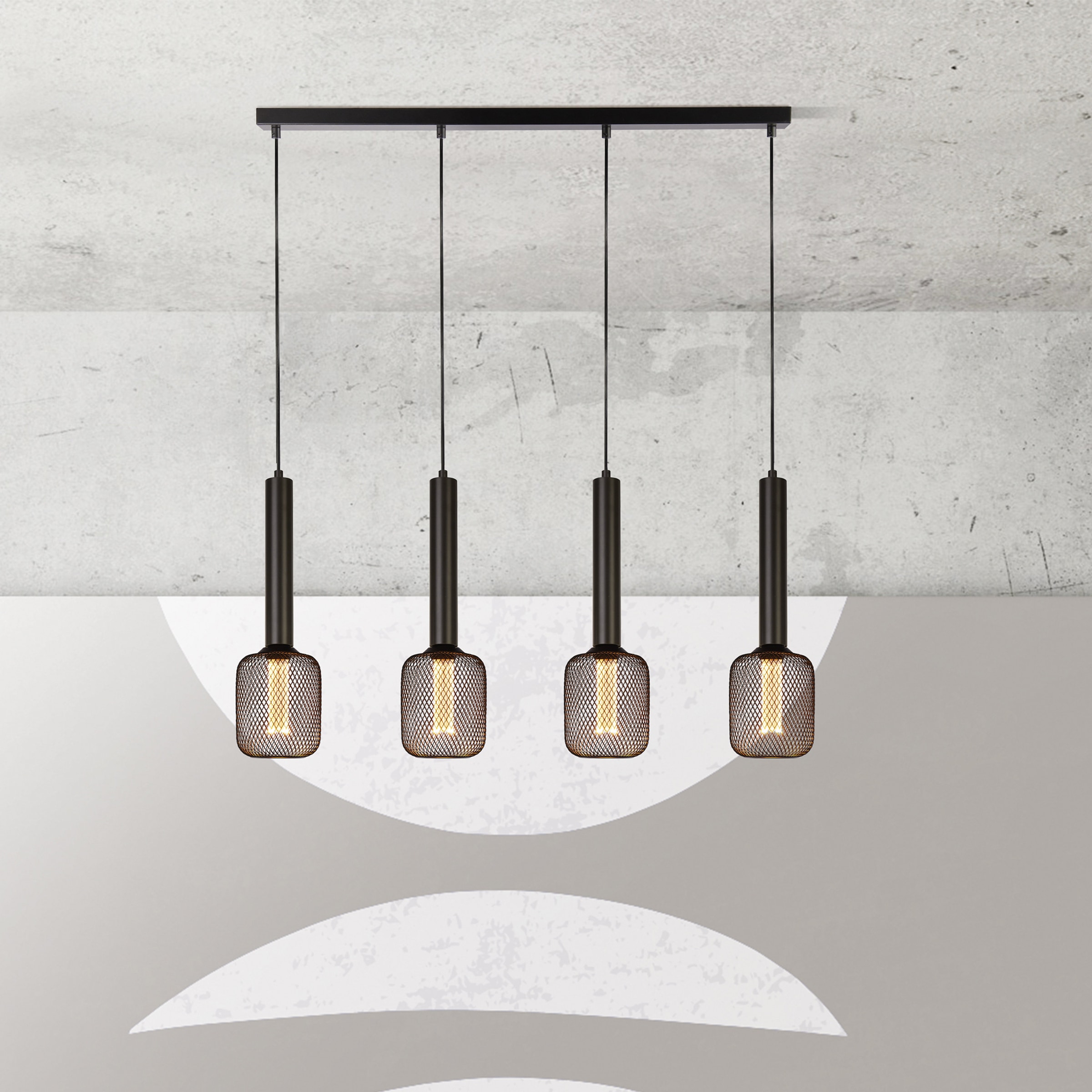 Searchlight Pendelleuchte »Dulwich 4Lt Pendelleuchte - Schwarzes Metall« E27 1 Stk.
