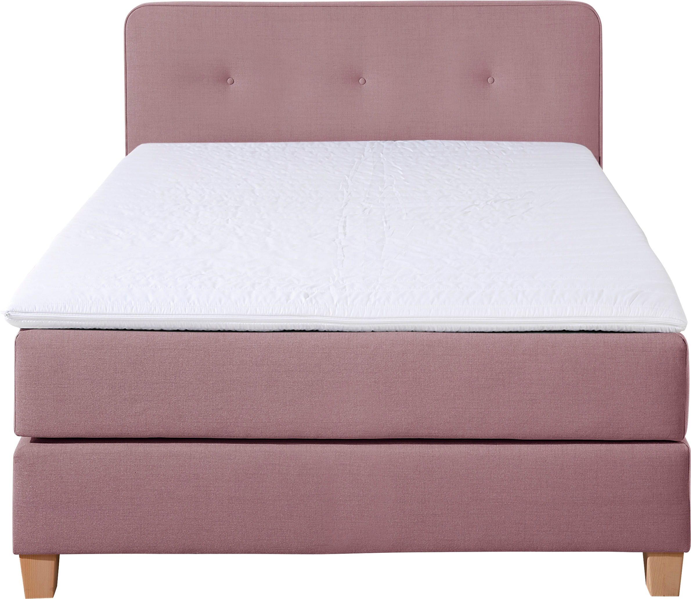 Home affaire Boxspringbett »Fargo«, inkl. Topper, in 3 Matratzenarten, in Samt- oder Strukturstoff
