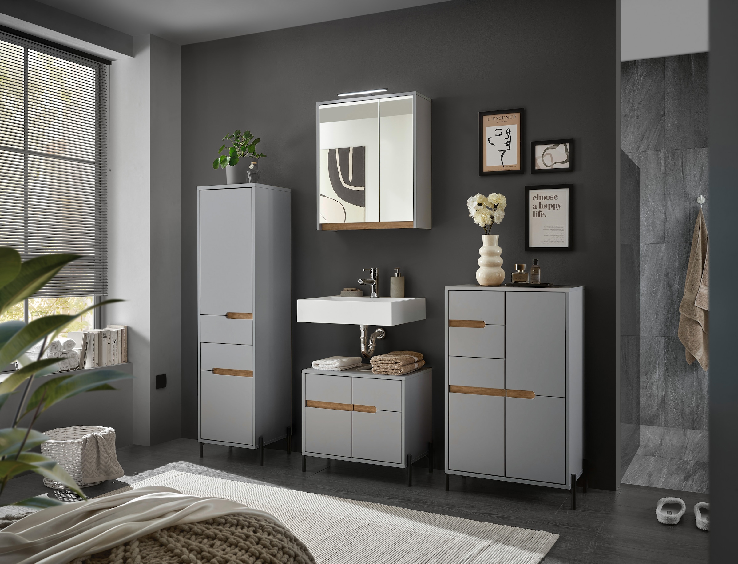 BASIC by Balculina Badezimmerspiegelschrank »Avanto B/H/T 60x70x20 cm« 1 Stk. tlg. Breite 60cm, Softclose für Türen, FSC-Mix 70%