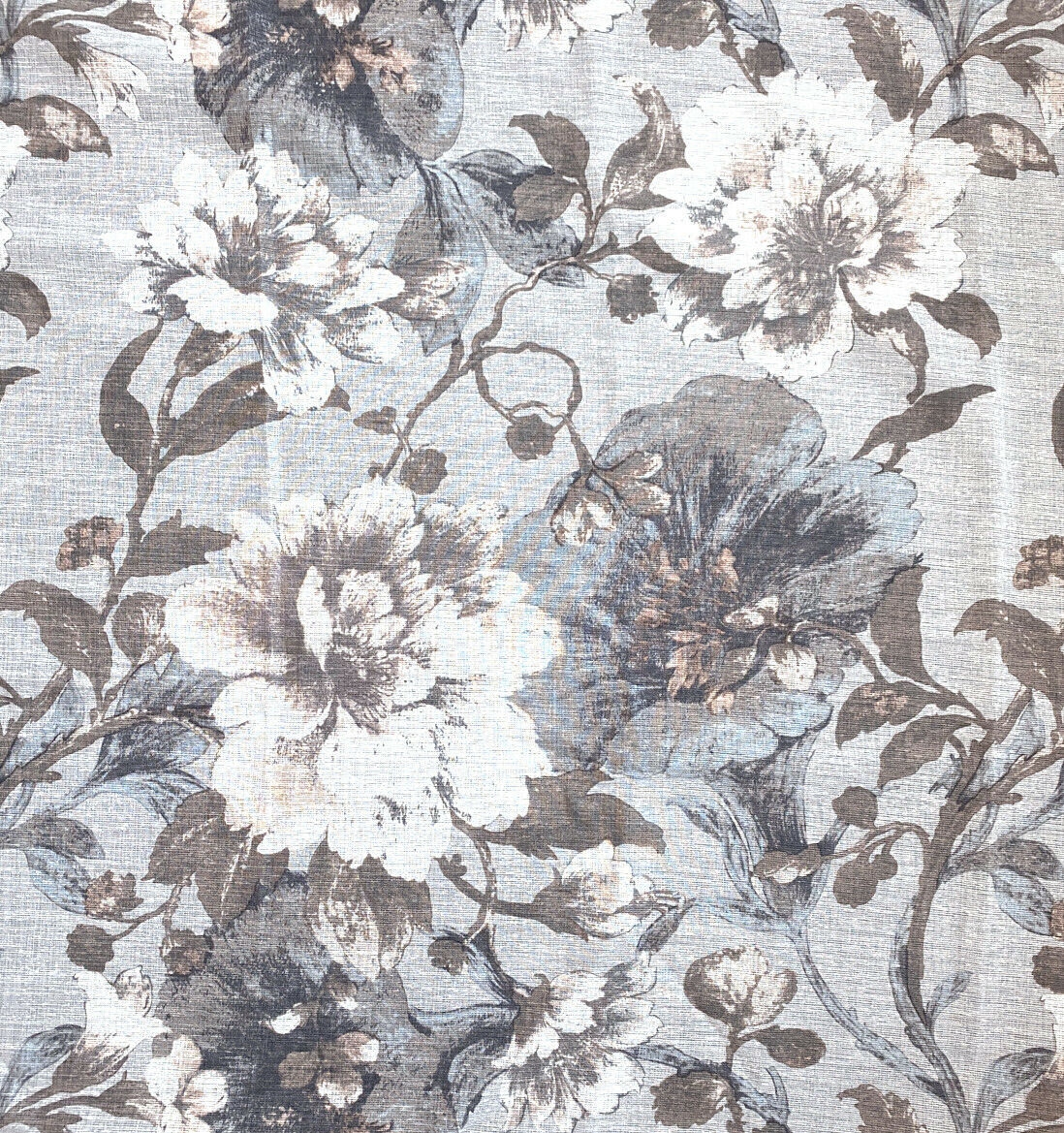 Weckbrodt Vorhang »Charlotte«, (1 St.), Leinen, halbtransparent, floral, geblümt, Gardine, Store