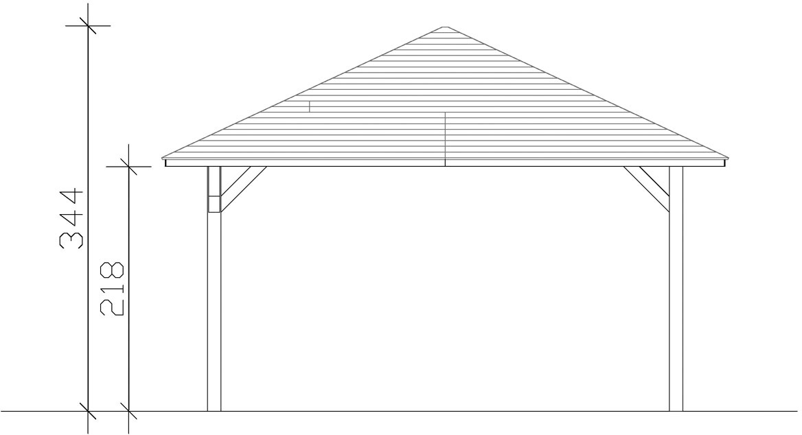 Skanholz Pavillon »Orleans 4«, 4-Eck, BxT: 569x1046 cm