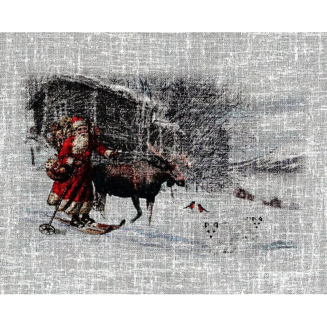 HOSSNER - ART OF HOME DECO Gardine »Weihnachtsmann«, (1 St.), Landhaus-Look  jetzt im %Sale