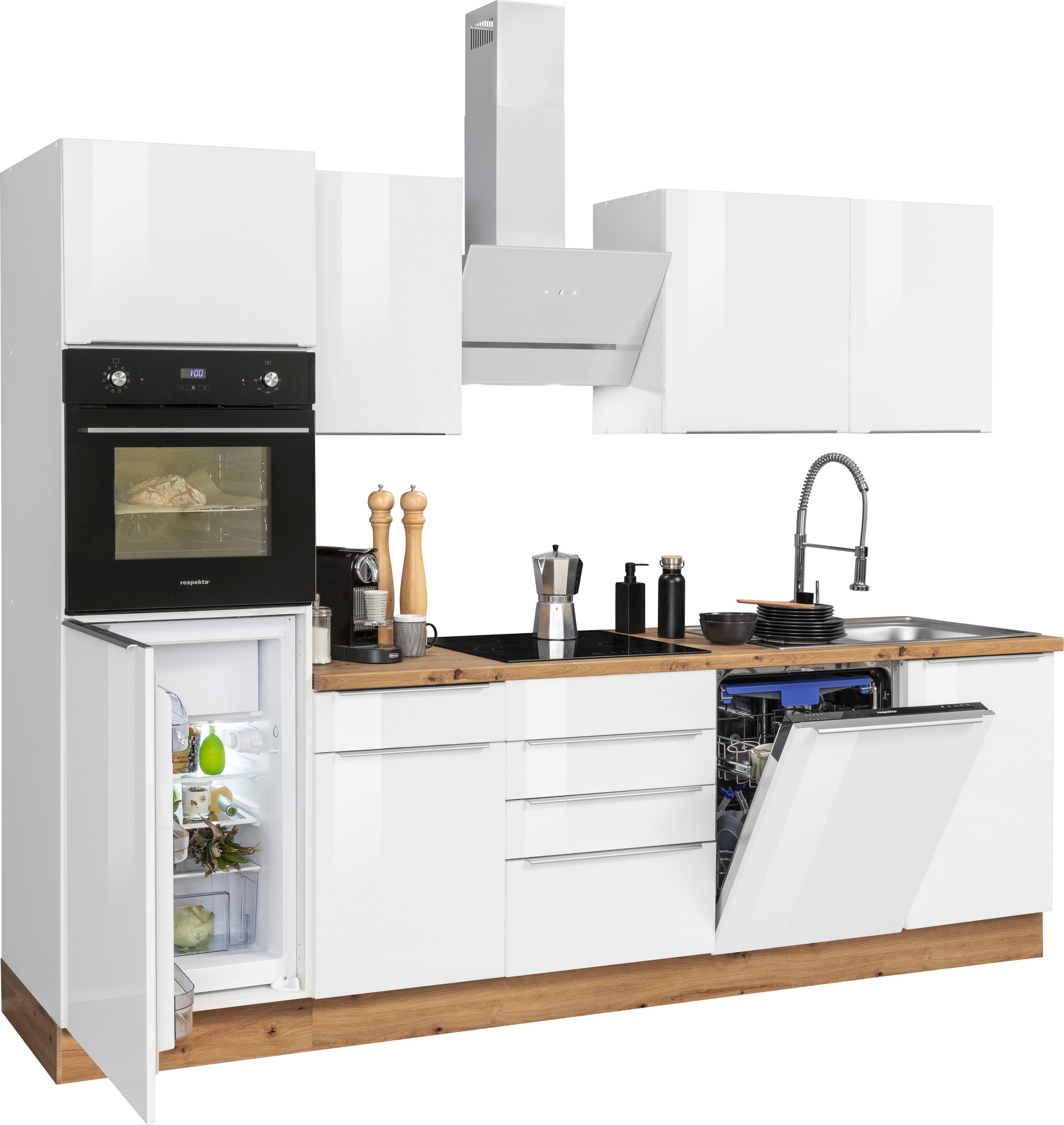 Serie RESPEKTA 280 Ausstattung Breite hochwertige cm Küchenzeile Close bestellen aus Marleen«, Funktion, wie »Safado online Soft der