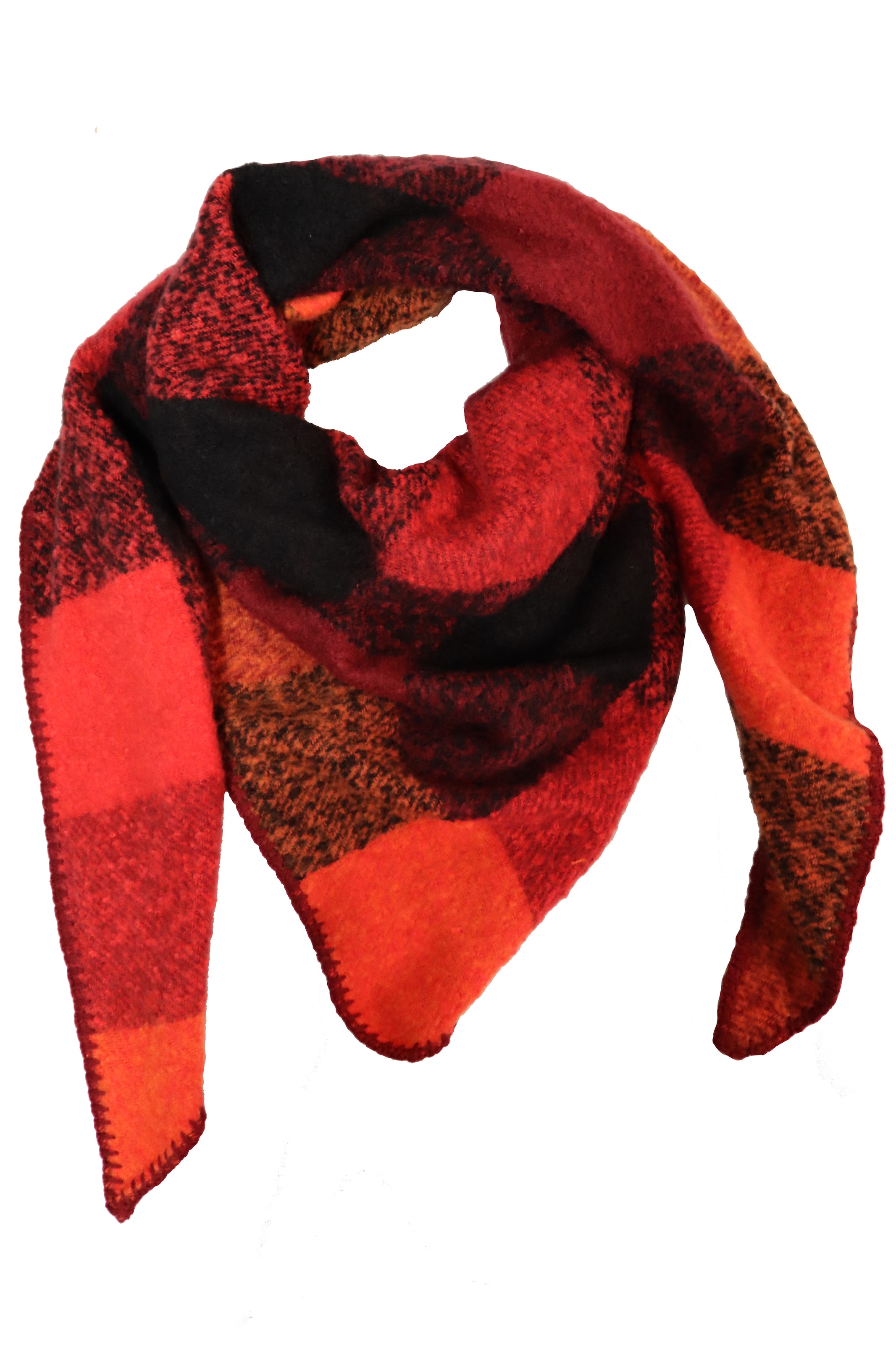 CAPELLI NEW YORK Modeschal Packung, -, Karomuster, Dreieckstuch, wärmend terra combo