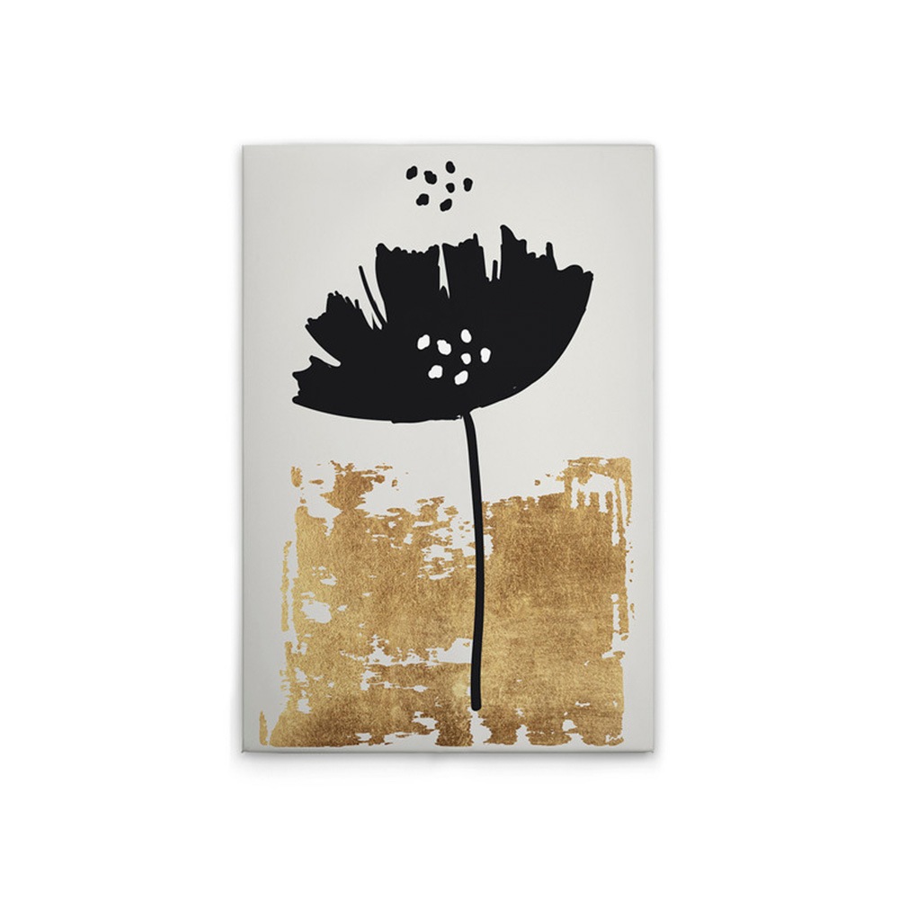 A.S. Création Leinwandbild »Black Poppy - Wandbild Creme Gold Schwarz Keilr günstig online kaufen