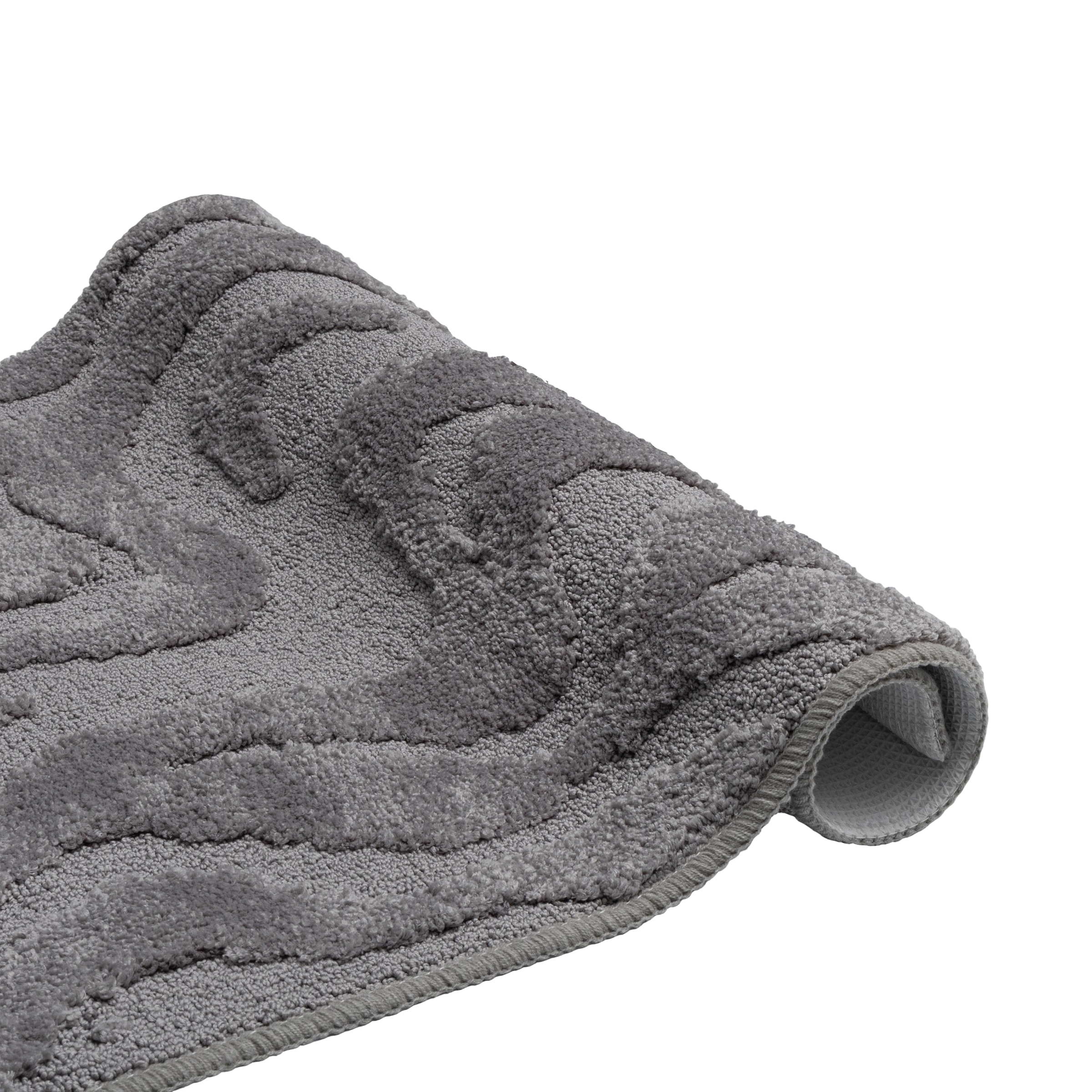 OTTO home Badematte »Wave, Badvorleger, Badezimmer Teppich« Höhe 10 mm rutschhemmend beschichtet fußbodenheizungsgeeignet | schnell trocknend Hoch-Tief-Effekt, modernes Muster, Welle, Badteppich, Duschvorleger