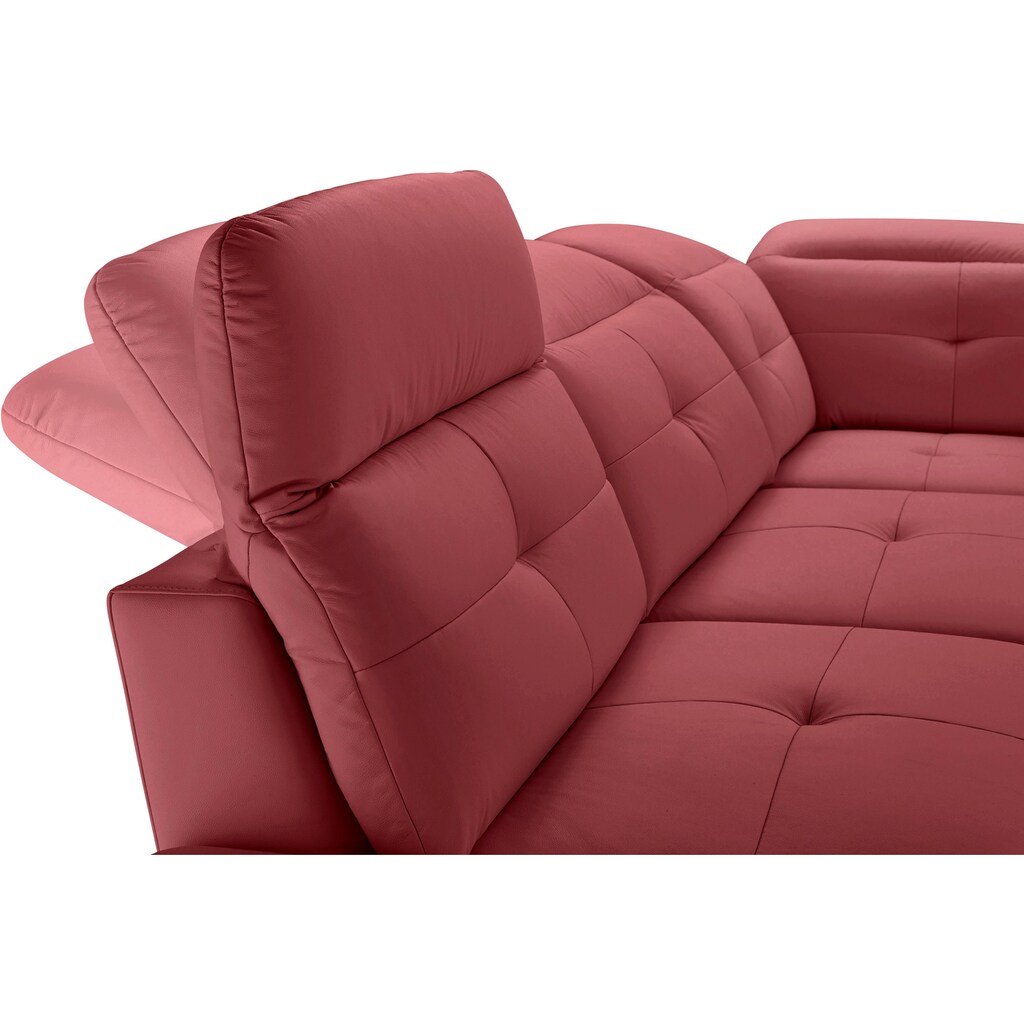 exxpo - sofa fashion Ecksofa, inkl. Kopf- bzw. Rückenverstellung und Armteilverstellung
