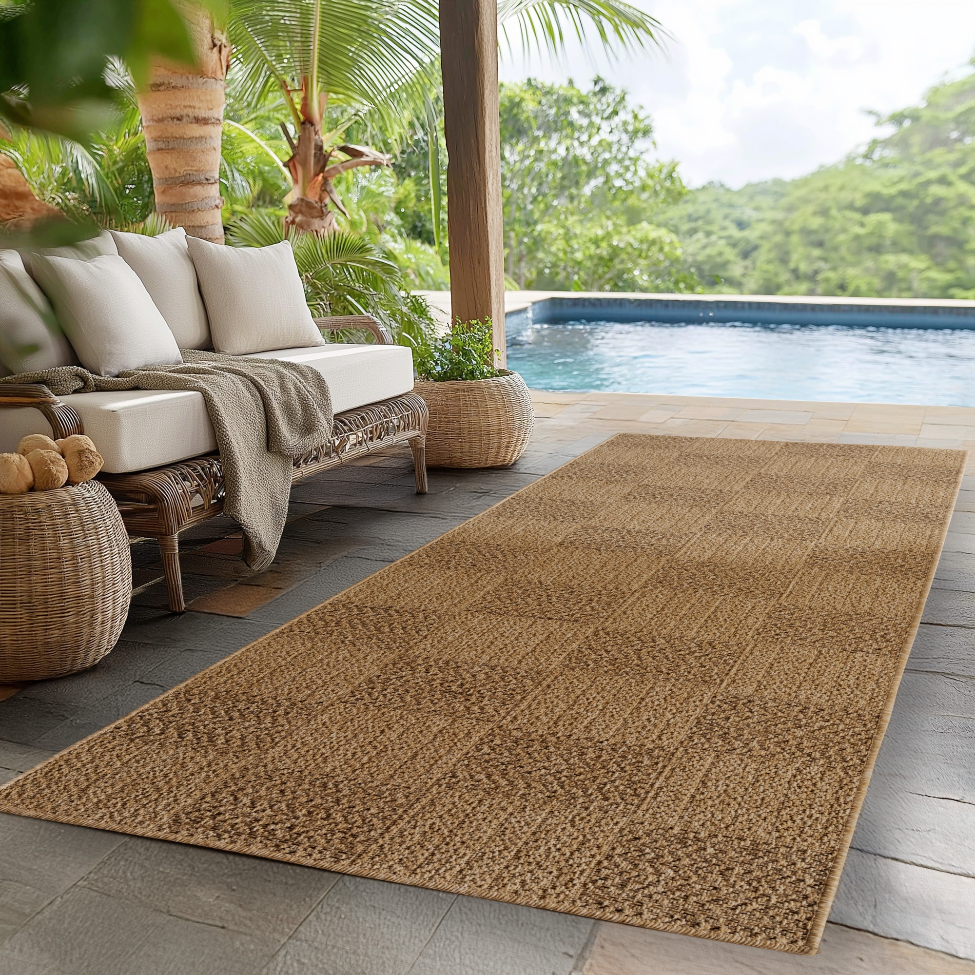 Ayyildiz Teppiche Outdoorteppich »TIMBER 1405«, rechteckig, 5 mm Höhe, Läuf günstig online kaufen