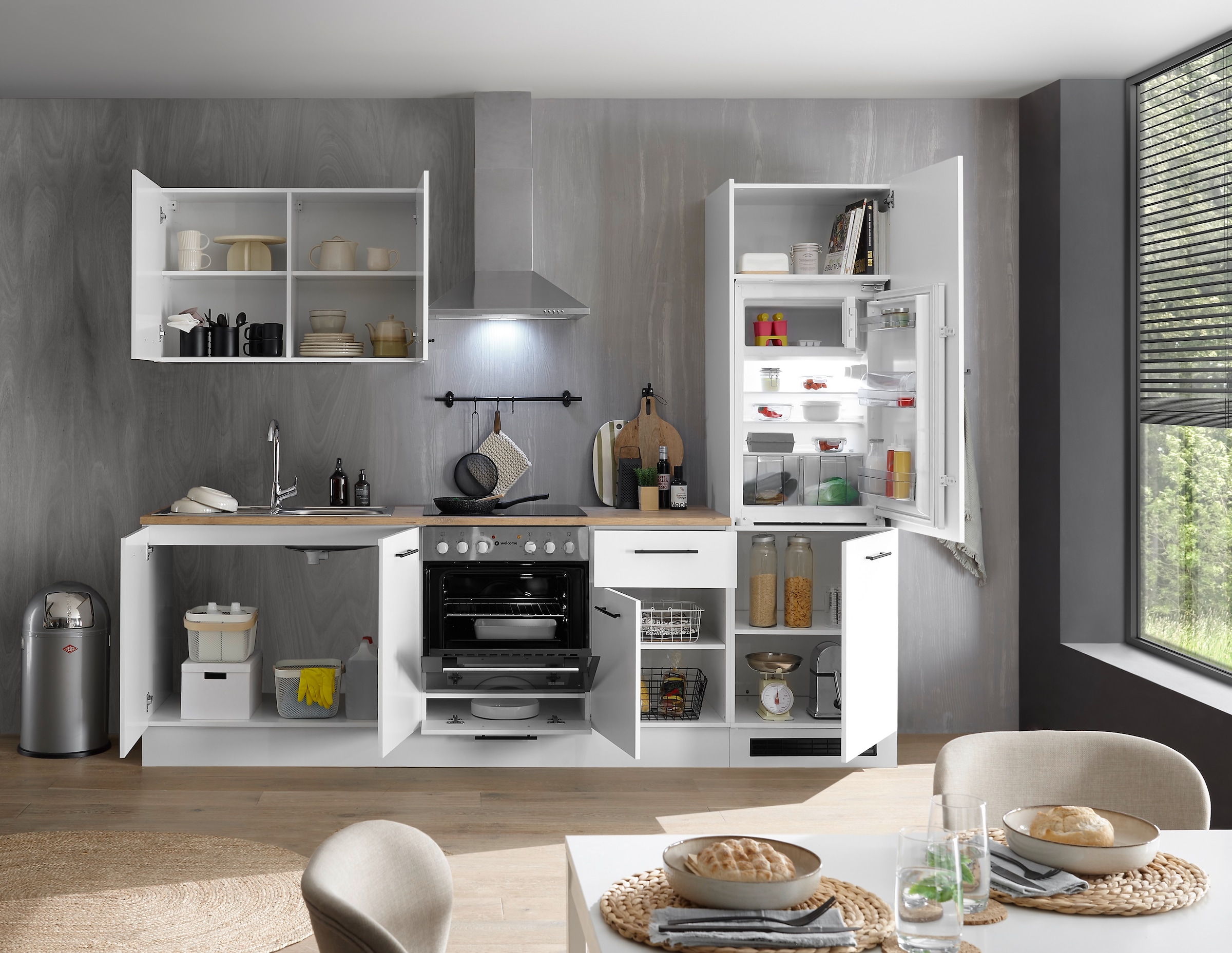 BASIC by Balculina Küchenzeile »Tirol B/H/T 270x212x60 cm« Breite 270 cm, wahlweise mit E-Geräten