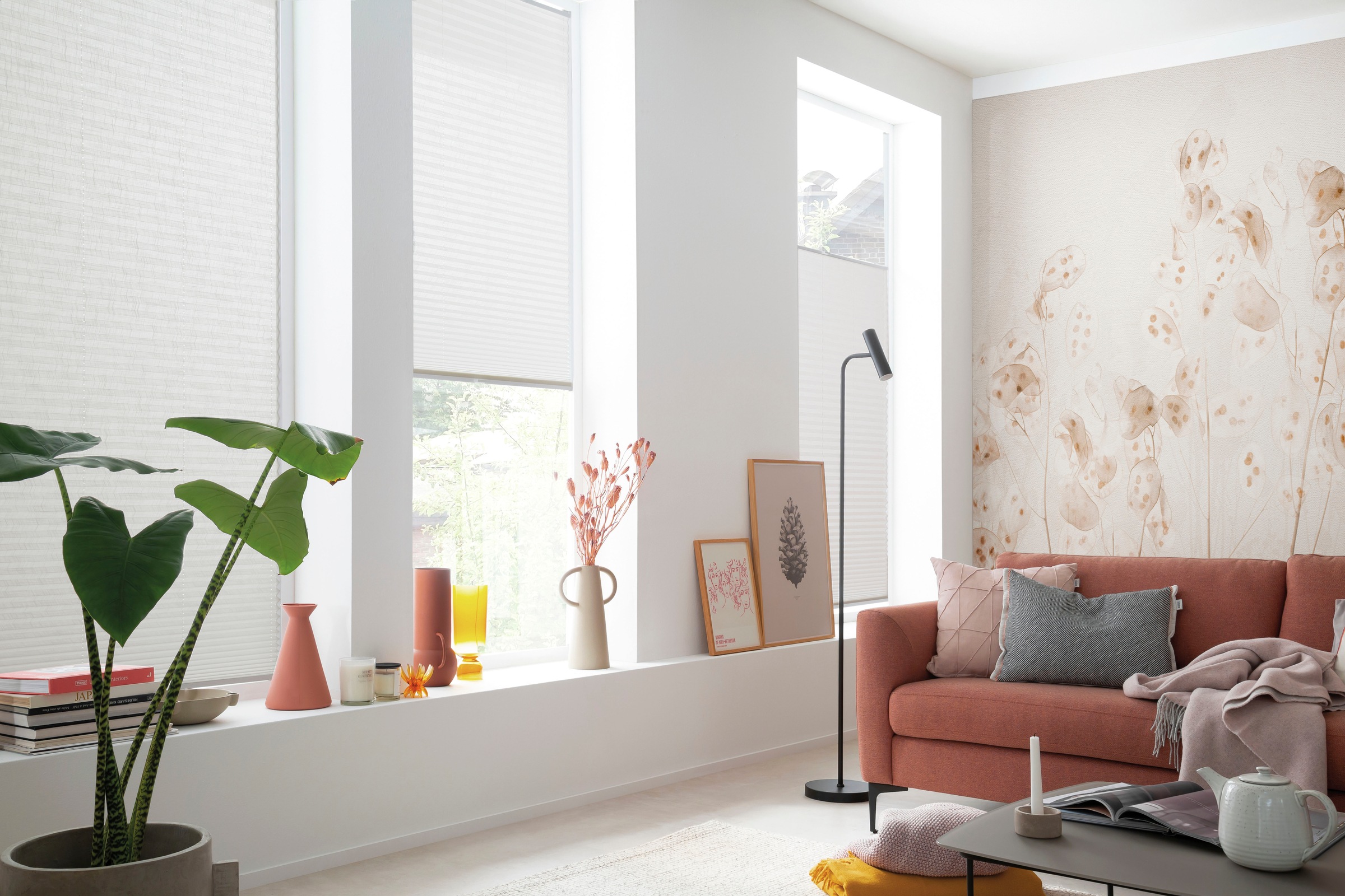 SCHÖNER WOHNEN-Kollektion Plissee »Marla«, blickdicht, mit Bohren, verspannt, verschraubt, mit Leinen-Optik