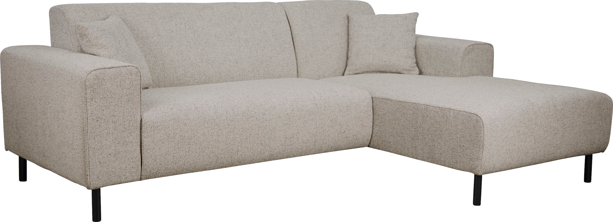 Home affaire Ecksofa »ARROS L-Form mit Wellenunterfederung, Maße B/T/H: 235/163/81 cm«, incl. Zierkissen, mit Recamiere rechts/links bestellbar, auch in Cord