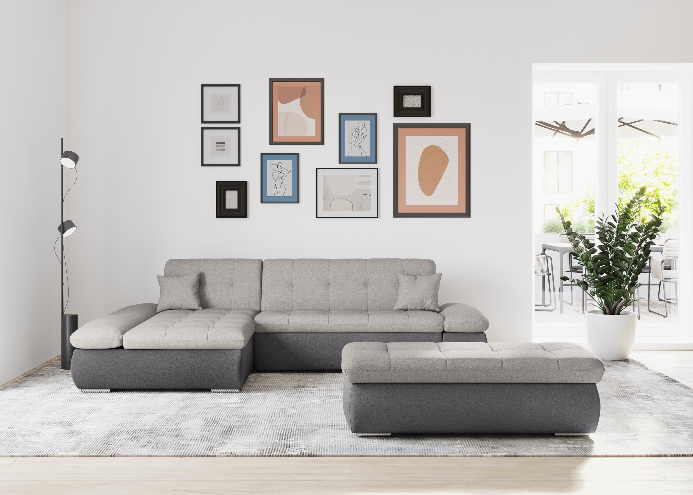 DOMO collection Ecksofa »Moric, L-Form, XXL-Sofa - Breite 300cm«, wahlweise günstig online kaufen