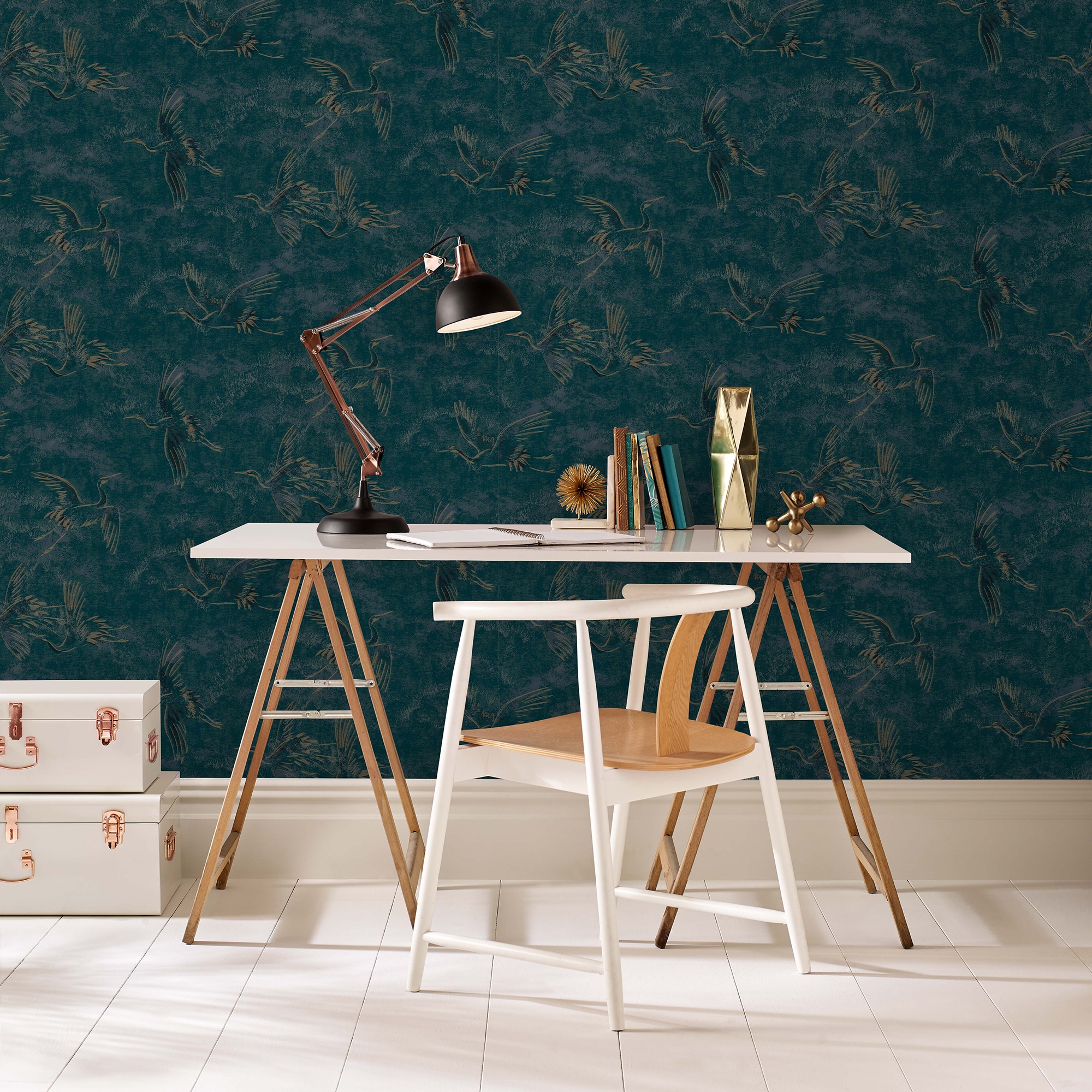 Leonique Vliestapete »Gael Crane Birds«, animal print, Design Tapeten