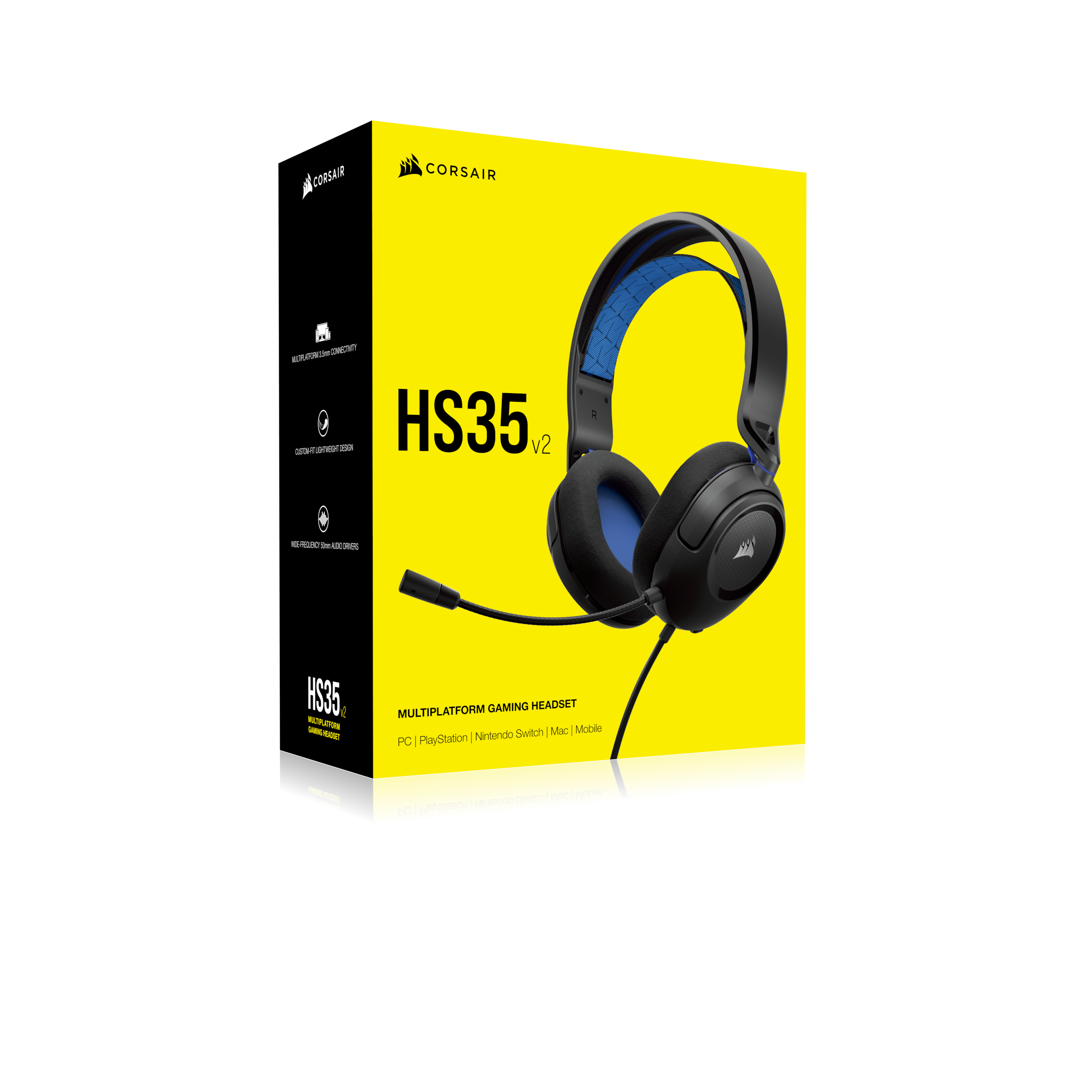Corsair Gaming-Headset »HS35 V2 Multiplatform Gaming Headset, Blue - EU«