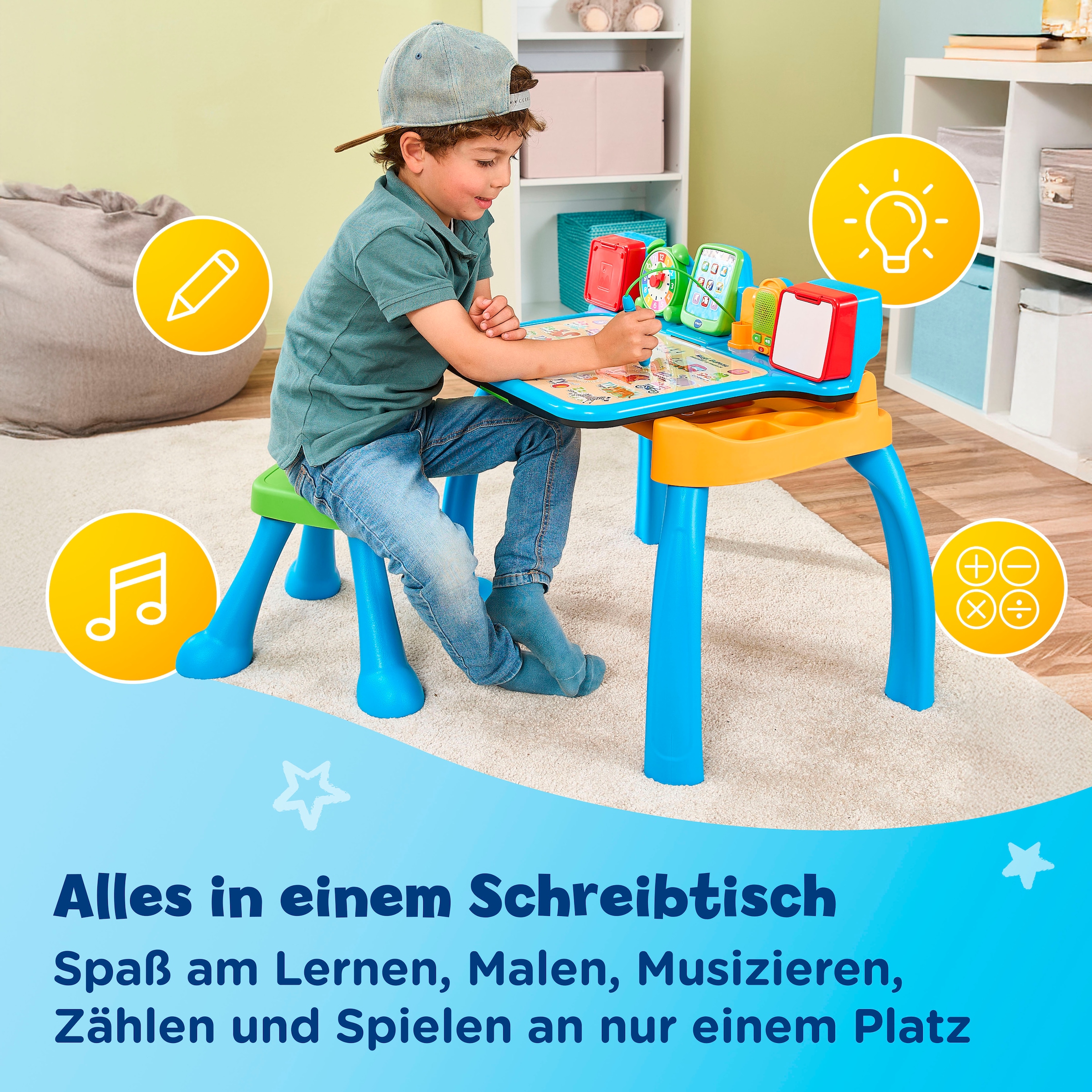 Vtech® Spieltisch »6-in-1 Magischer Schreibtisch« mit Licht und Sound