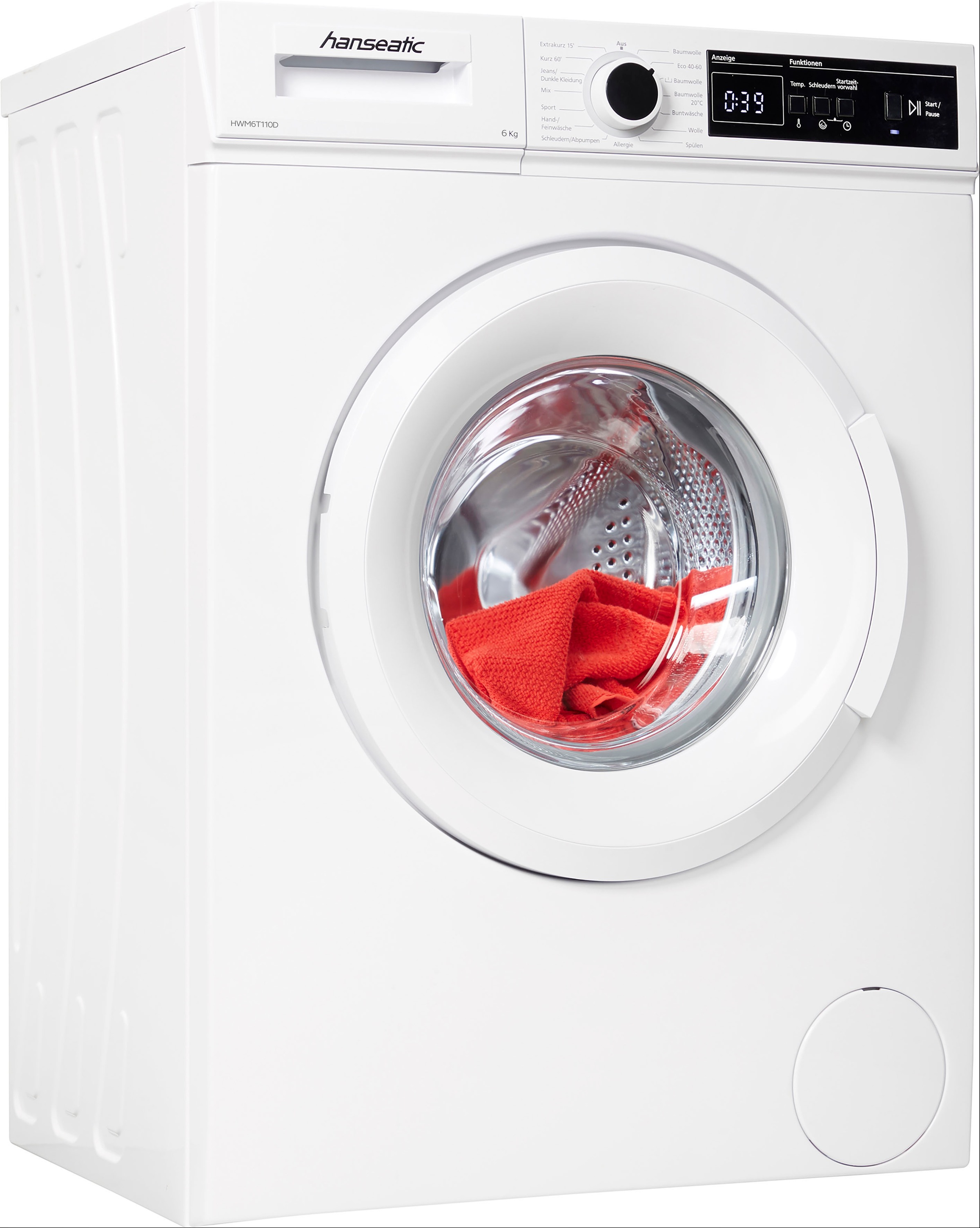 Hanseatic Waschmaschine »HWM6T110D«, 6 kg, 1000 U/min, Dynamische Mengenaut günstig online kaufen