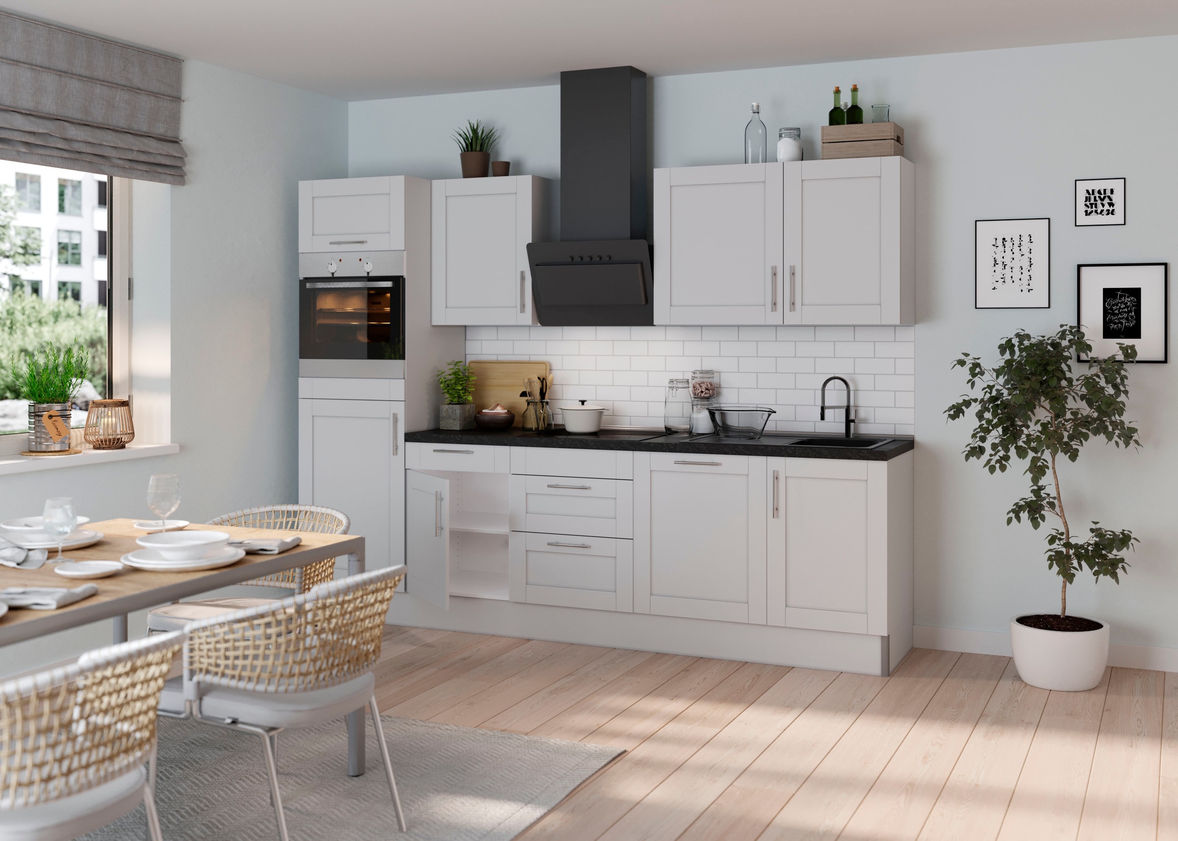 OPTIFIT Küche »Ahus«, Breite 280 cm,wahlw. mit E-Geräten,Soft Close Funktio günstig online kaufen