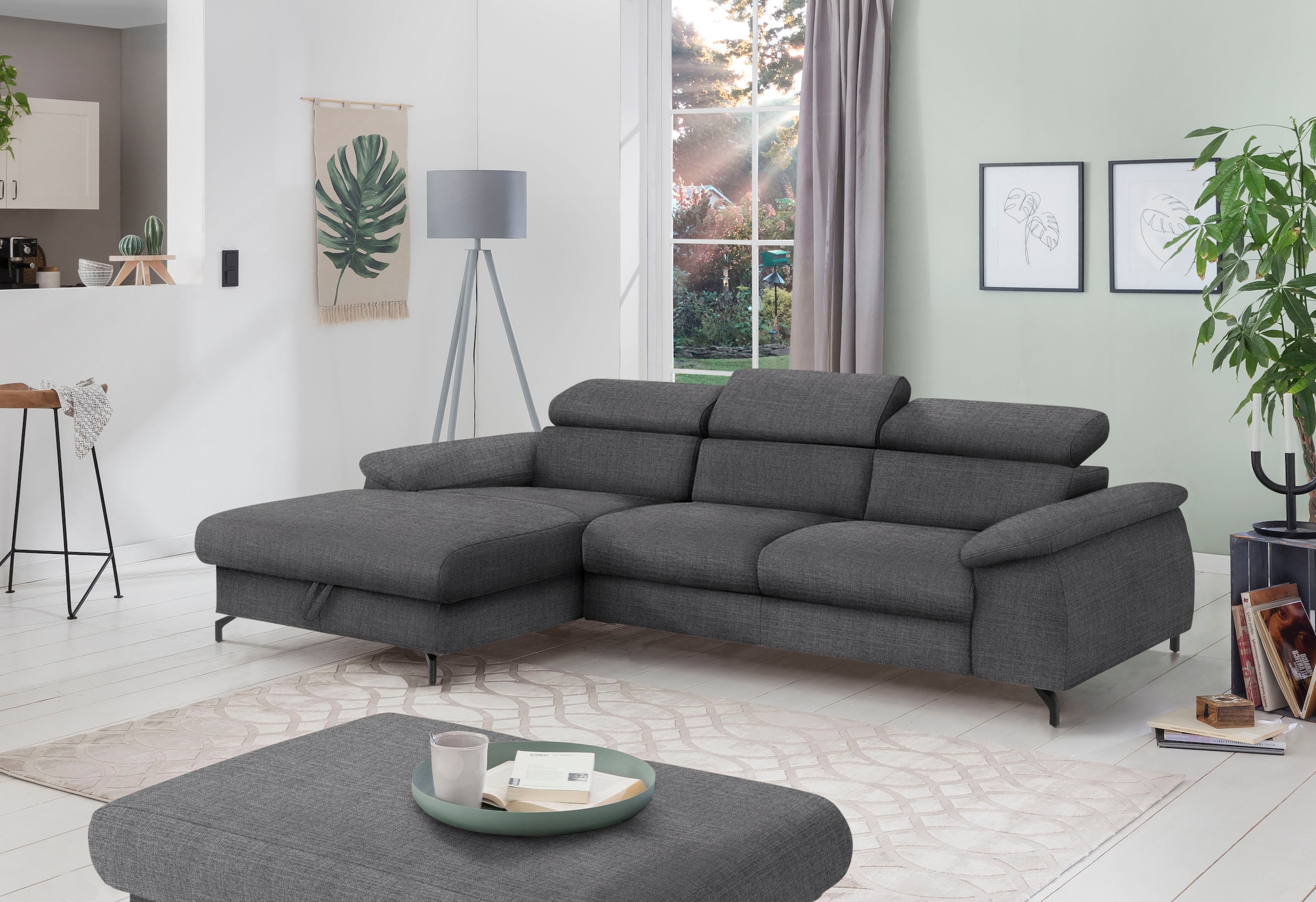 COTTA Ecksofa »Kitty L-Form«, inkl. Kopfteilverstellung, optional mit Bettfunktion u. Bettkasten