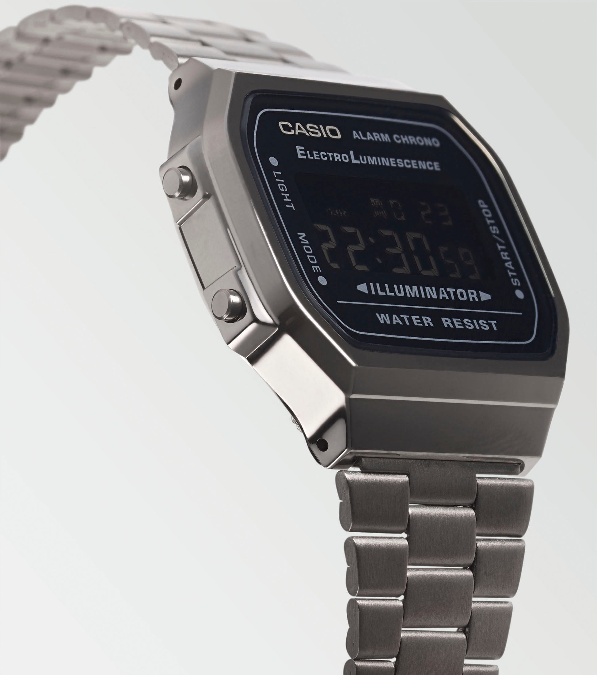 CASIO VINTAGE Chronograph, Quarzuhr, Armbanduhr,Damenuhr, Herrenuhr, Digitaluhr, Edelstahlarmband