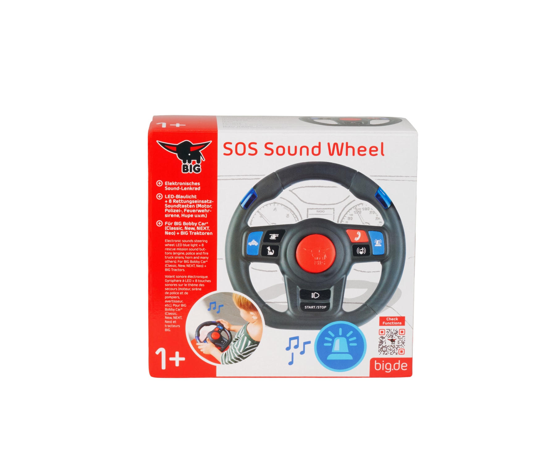 BIG Spielfahrzeug-Lenkrad »BIG SOS Sound Lenkrad« mit Sound; Zubehör für Bobby Car