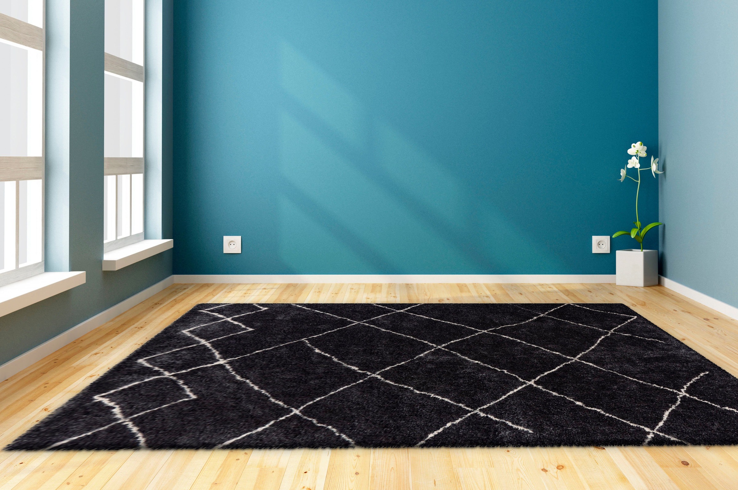 my home Hochflor-Teppich »Amanda«, rechteckig, 27 mm Höhe, Wohnzimmer