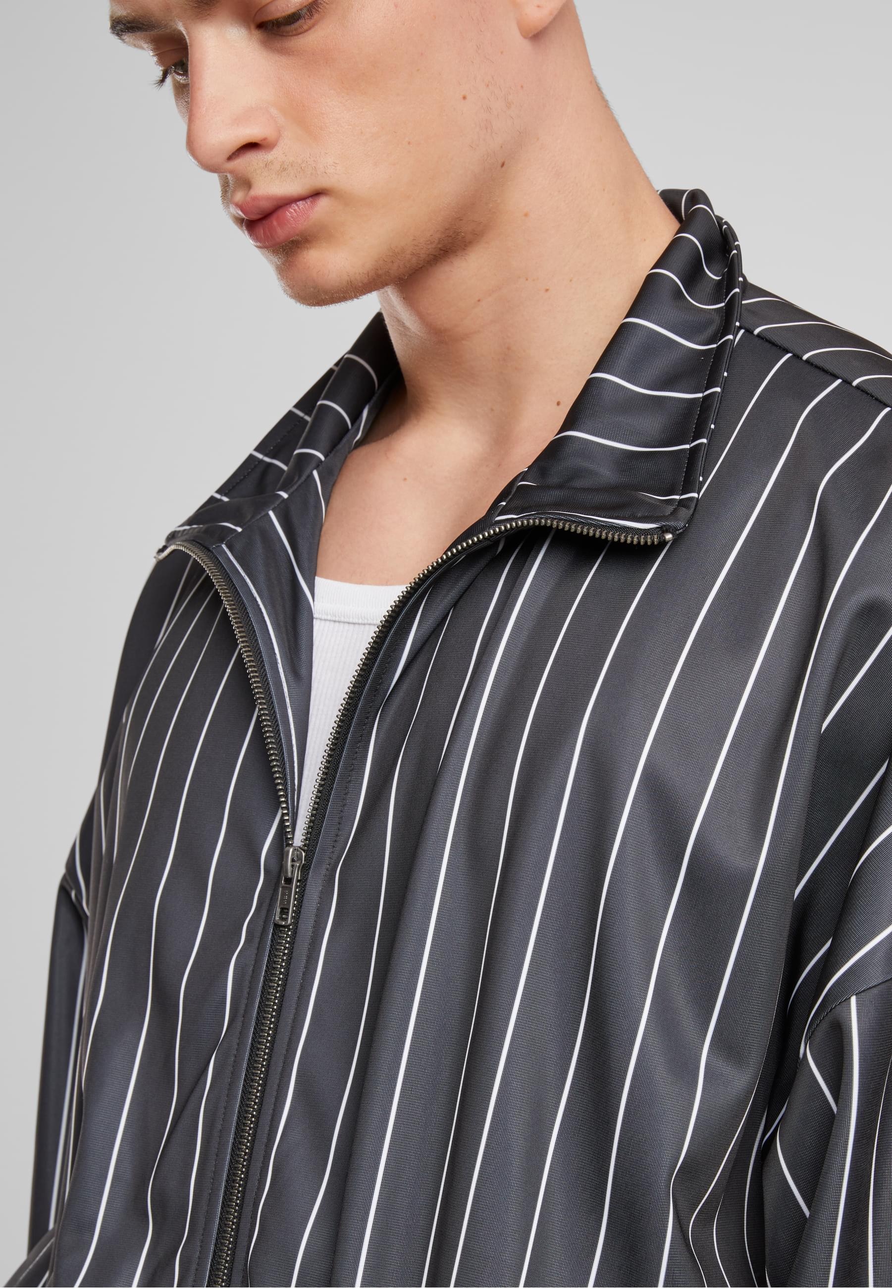 URBAN CLASSICS Trainingsjacke »Urban Classics Pinstripe Trackjacket« 1 Stk. tlg. ohne Kapuze