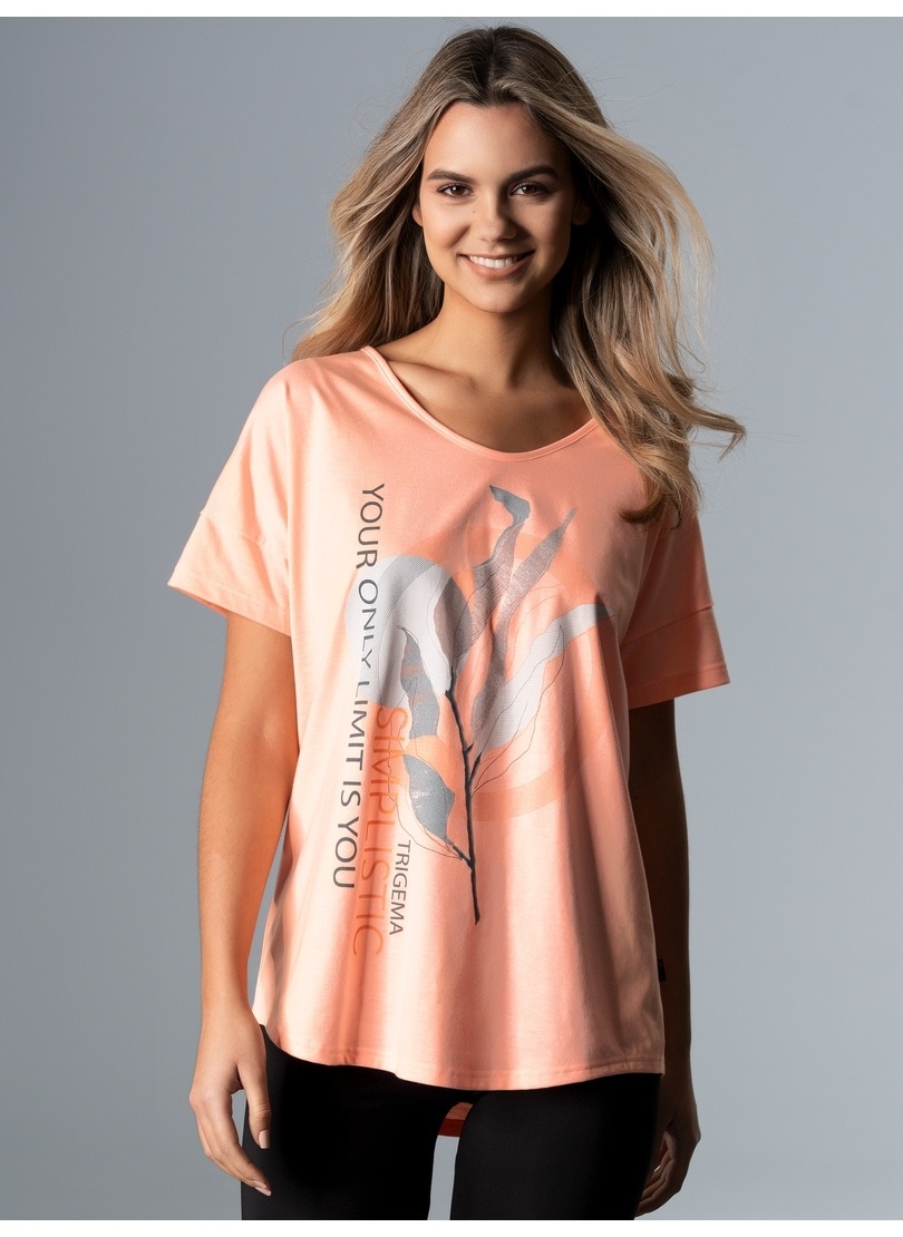 Trigema T-Shirt »TRIGEMA Oversized T-Shirt mit großem Print-Motiv«, (1 tlg.)