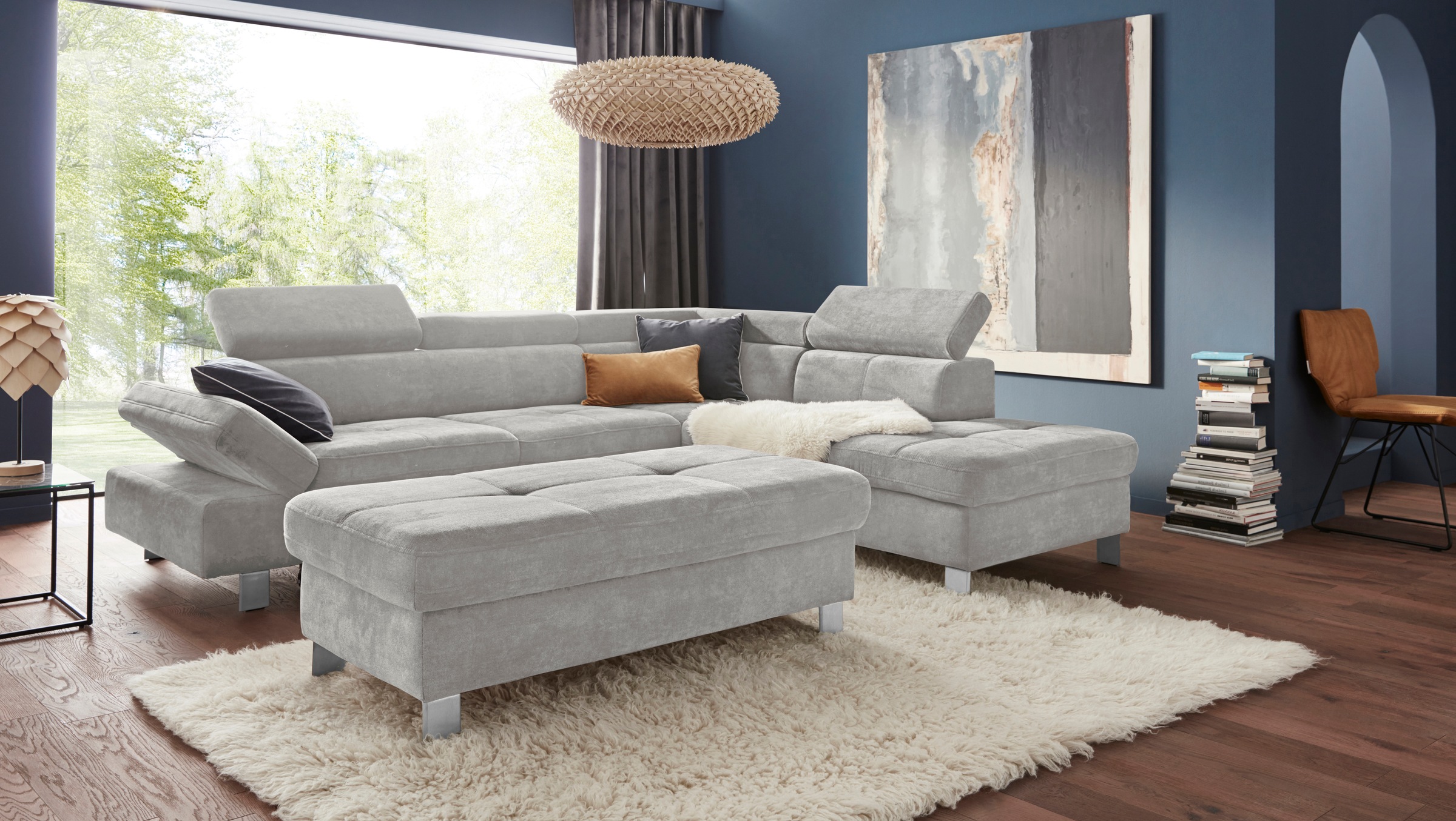 exxpo - sofa fashion Ecksofa "Fiji, L-Form", mit Kopf- bzw. Rückenverstellu günstig online kaufen