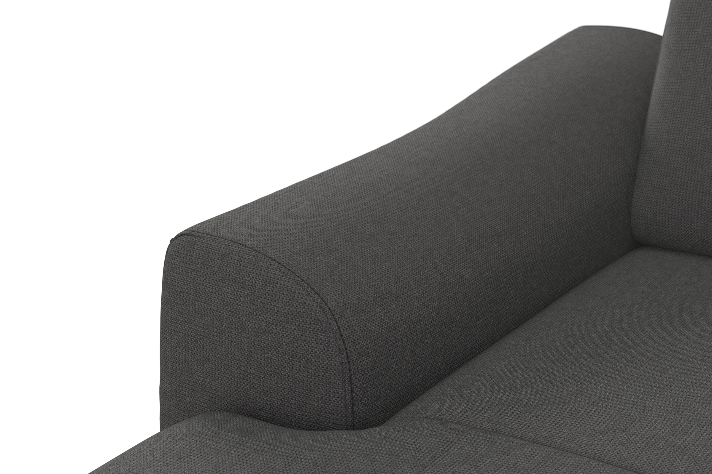 sit&more Ecksofa »Dundee L-Form«, mit Federkern und Massivholzfüßen, wahlweise mit Kopfteilverstellung