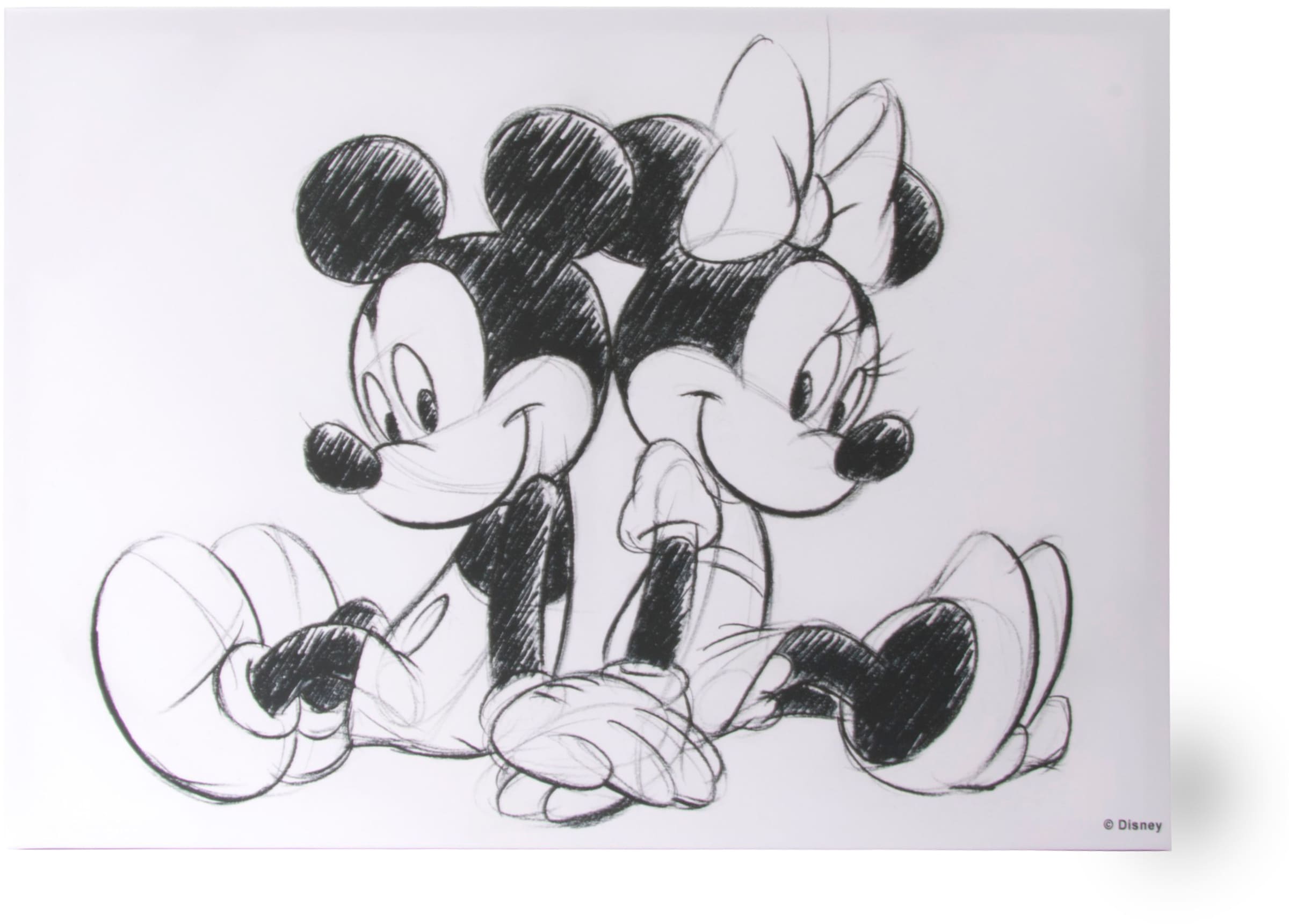 Disney Leinwandbild »Mickey Minnie Sketch Sitting«, (1 St.)