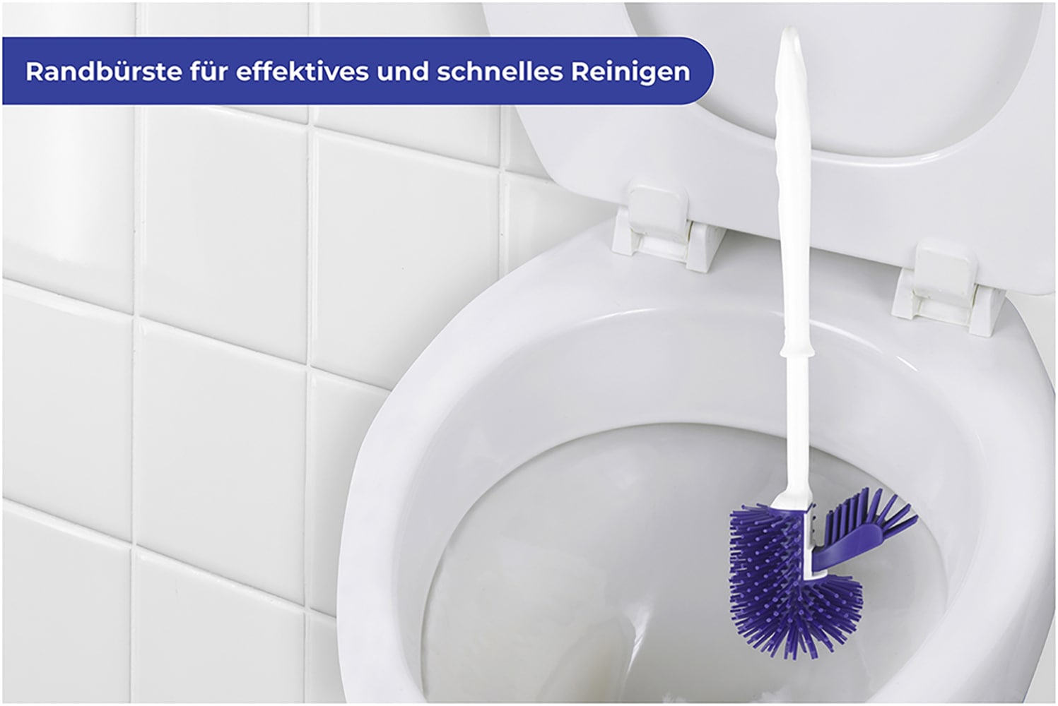 Maximex Reinigungs-Set »WC-Hygiene«, WC-Garnitur mit Randbürste und WC-Aktiv-Haftgel mit Ozean-Duft, 500 ml