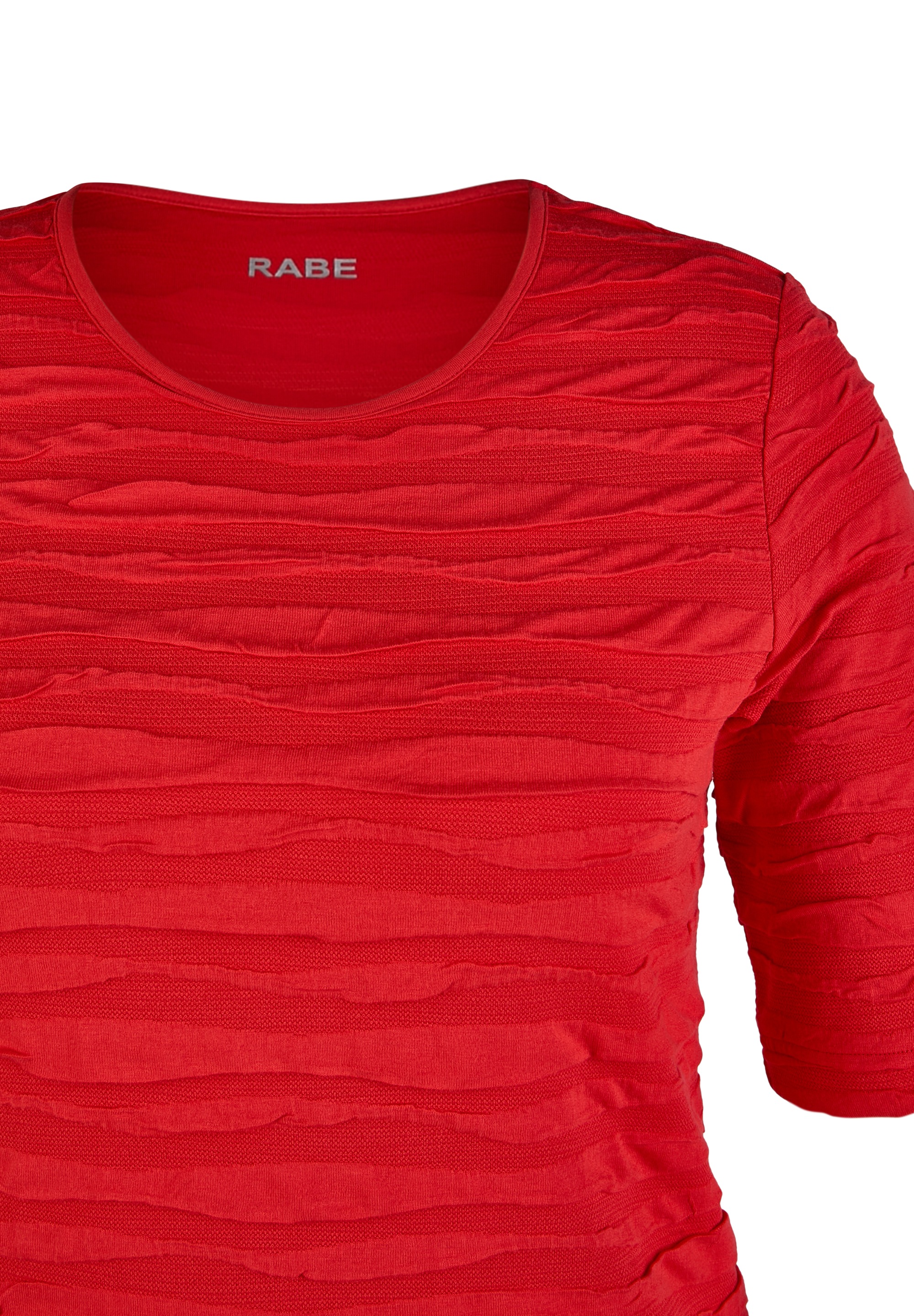 Rabe Rundhalsshirt, im Crinkle-Look