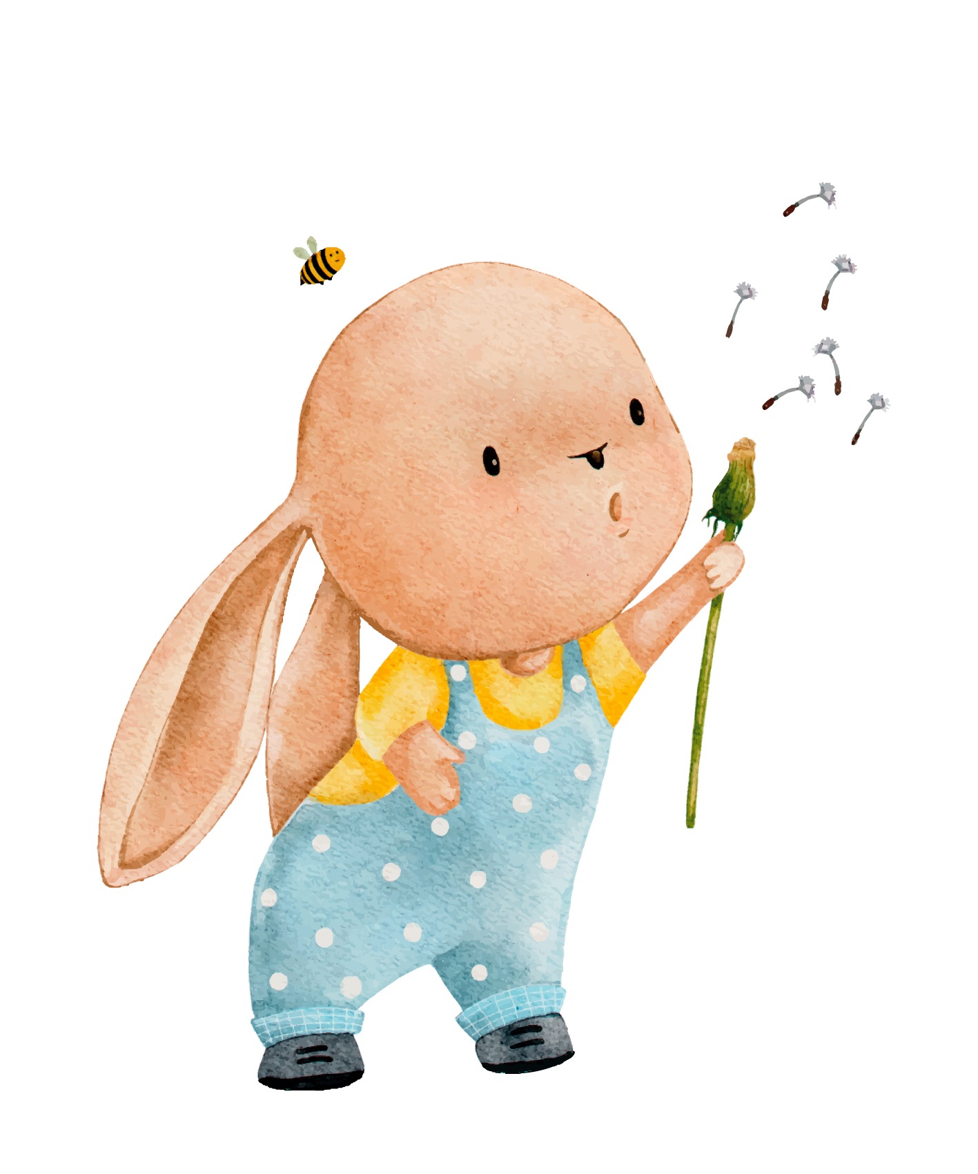 Lüttenhütt Poster »Hase mit Pusteblume«, Fantasy-Hase-Hasen-Tiere, (1 St.), HD Premium Druck