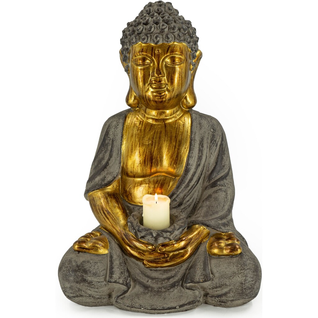 NOOR LIVING Kerzenhalter »Buddha«, (1 St.)