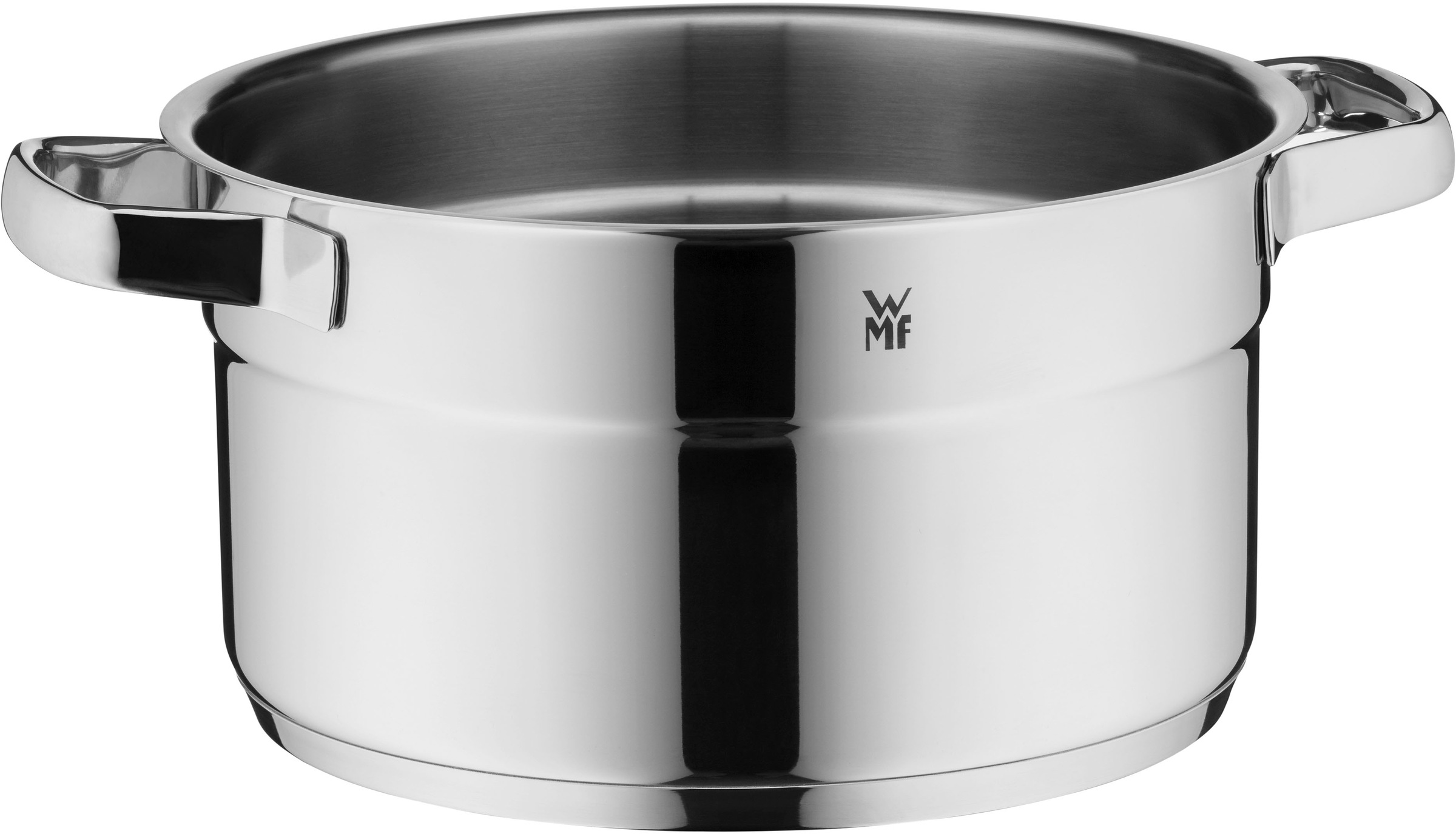 WMF Topf-Set »Compact Cuisine«, Cromargan® Edelstahl Rostfrei 18/10, (Set, 9 tlg.), platzsparend stapelbar, wärmereduzierende Hohlgriffe, Innenskalierung