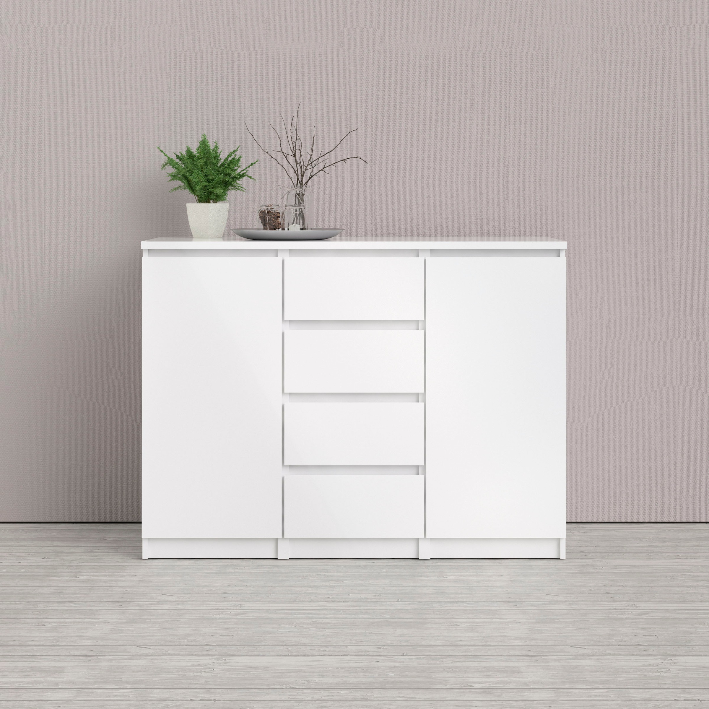 INOSIGN Kommode »Naia, Sideboard, 4 Schubladen, 2 Türen, Aufbewahrung, grif günstig online kaufen
