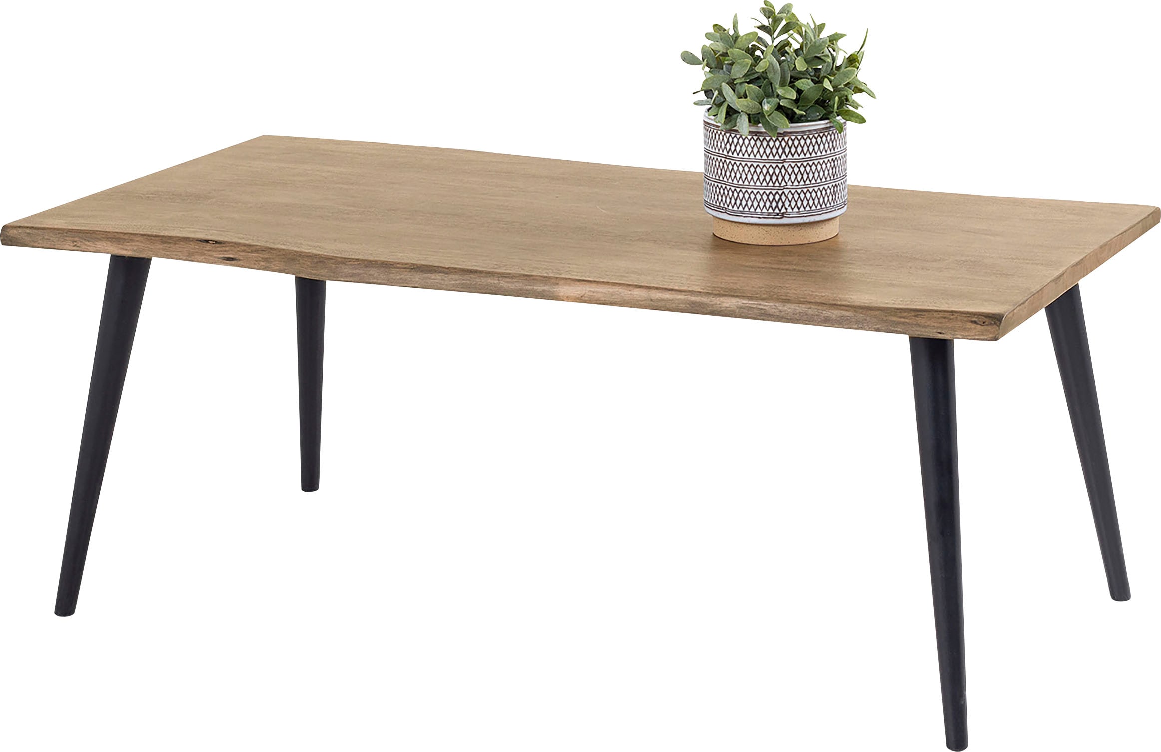 byLIVING Couchtisch »Caddy«, Tischplatte mit Baumkante, Breite 110 oder 60 cm