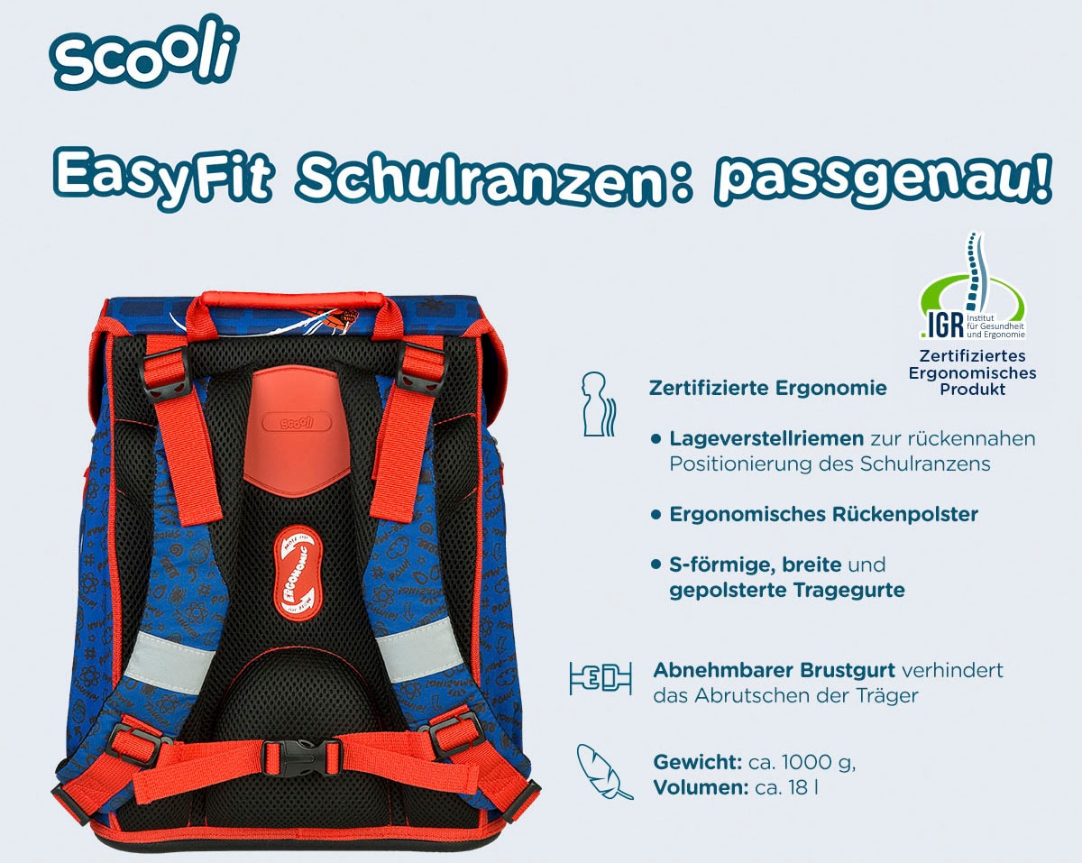 Scooli Schulranzen »EasyFit, Spider Man«, Reflektoren