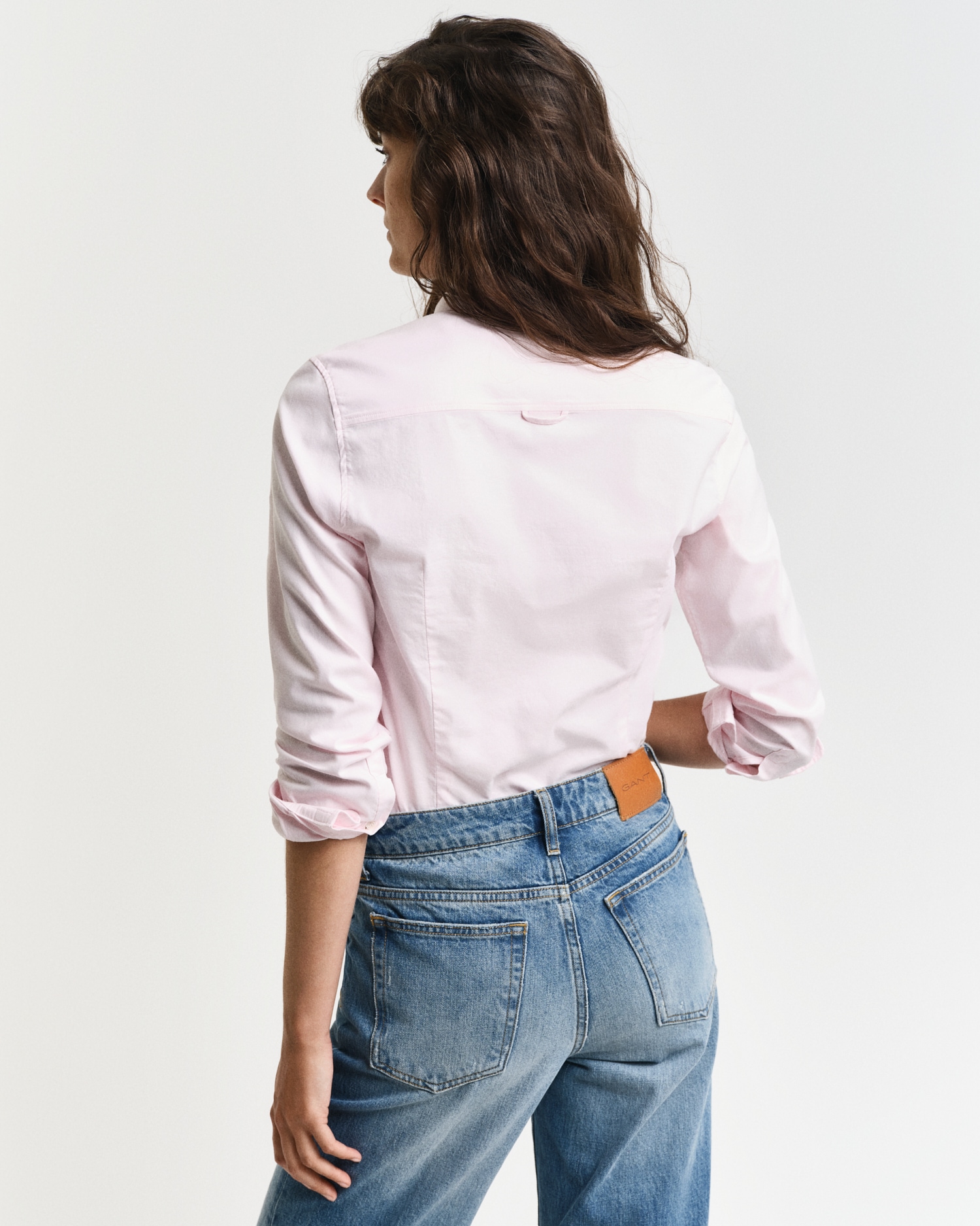 Gant Langarmbluse »New Slim Stretch Oxford Blouse« für bequemen Sitz u. Bewegungsfreiheit, New Slim Stretch, bügelfrei